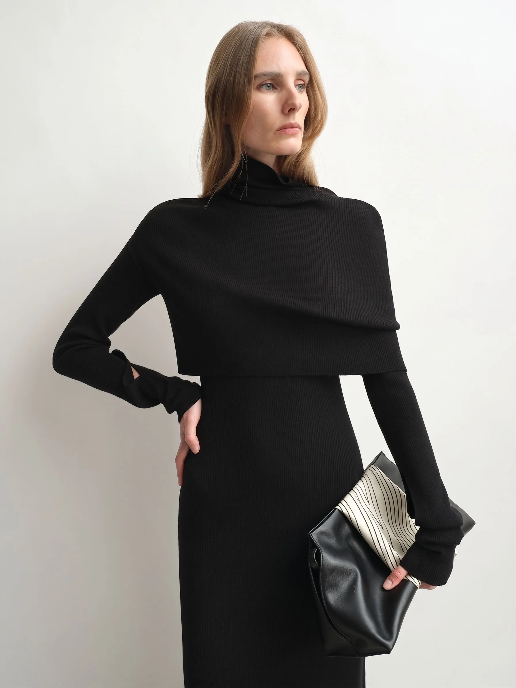 Cape Knit Maxi Dress - Image 11