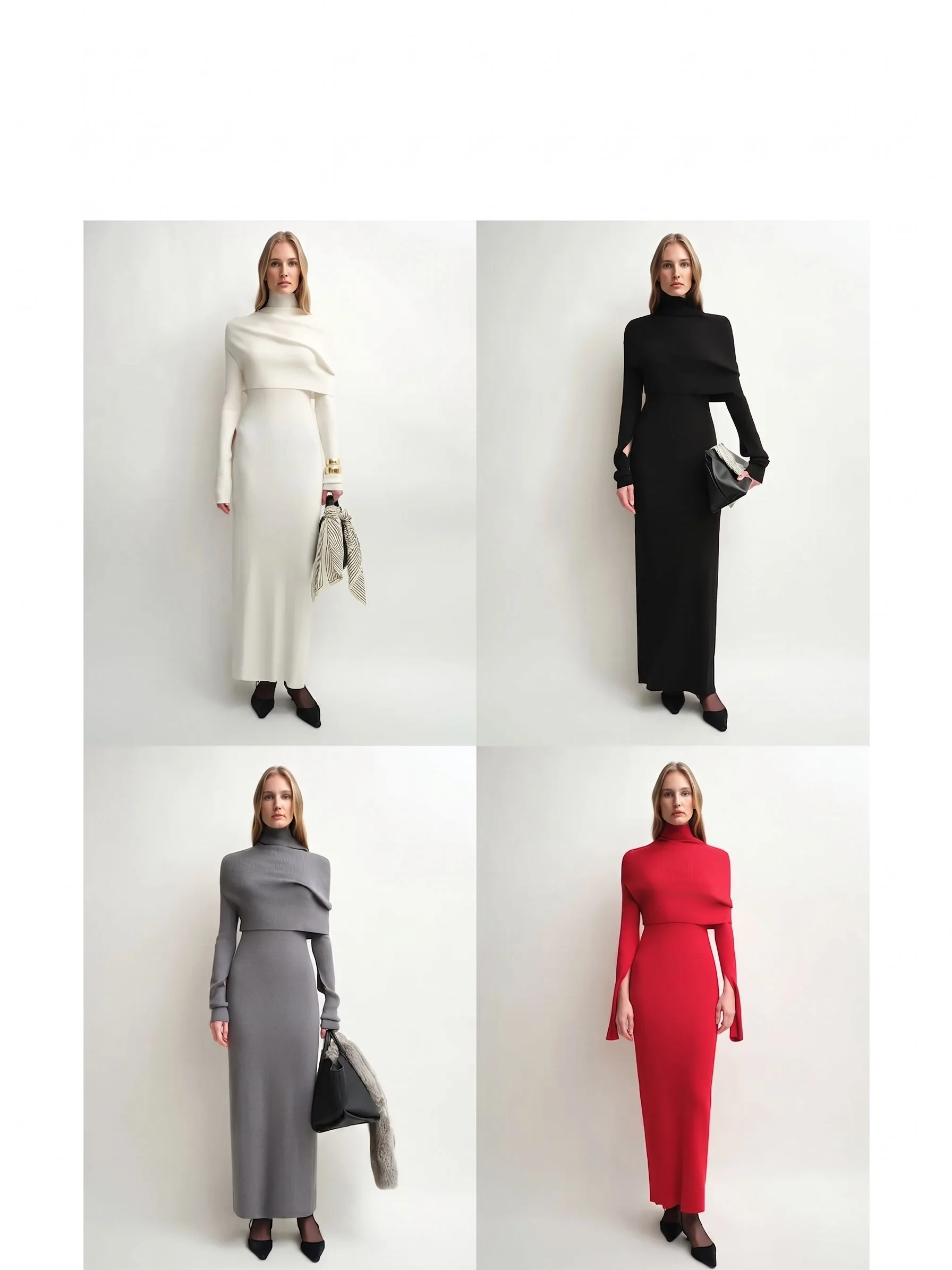 Cape Knit Maxi Dress - Image 2