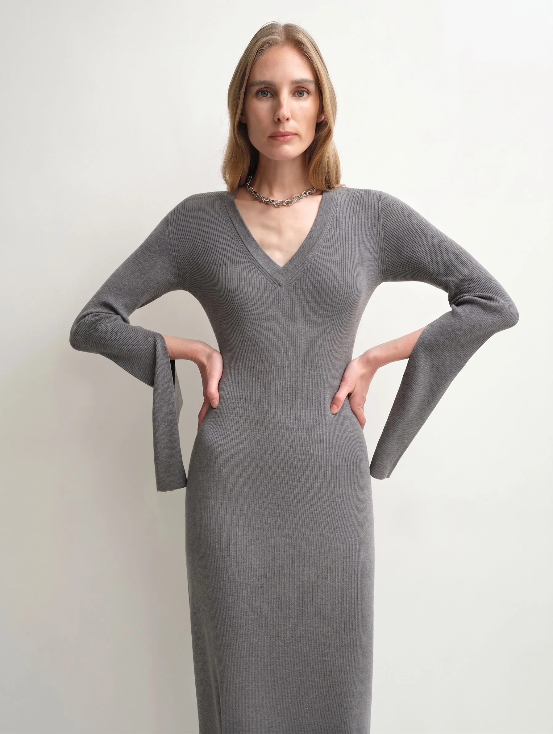 Cape Knit Maxi Dress - Image 5