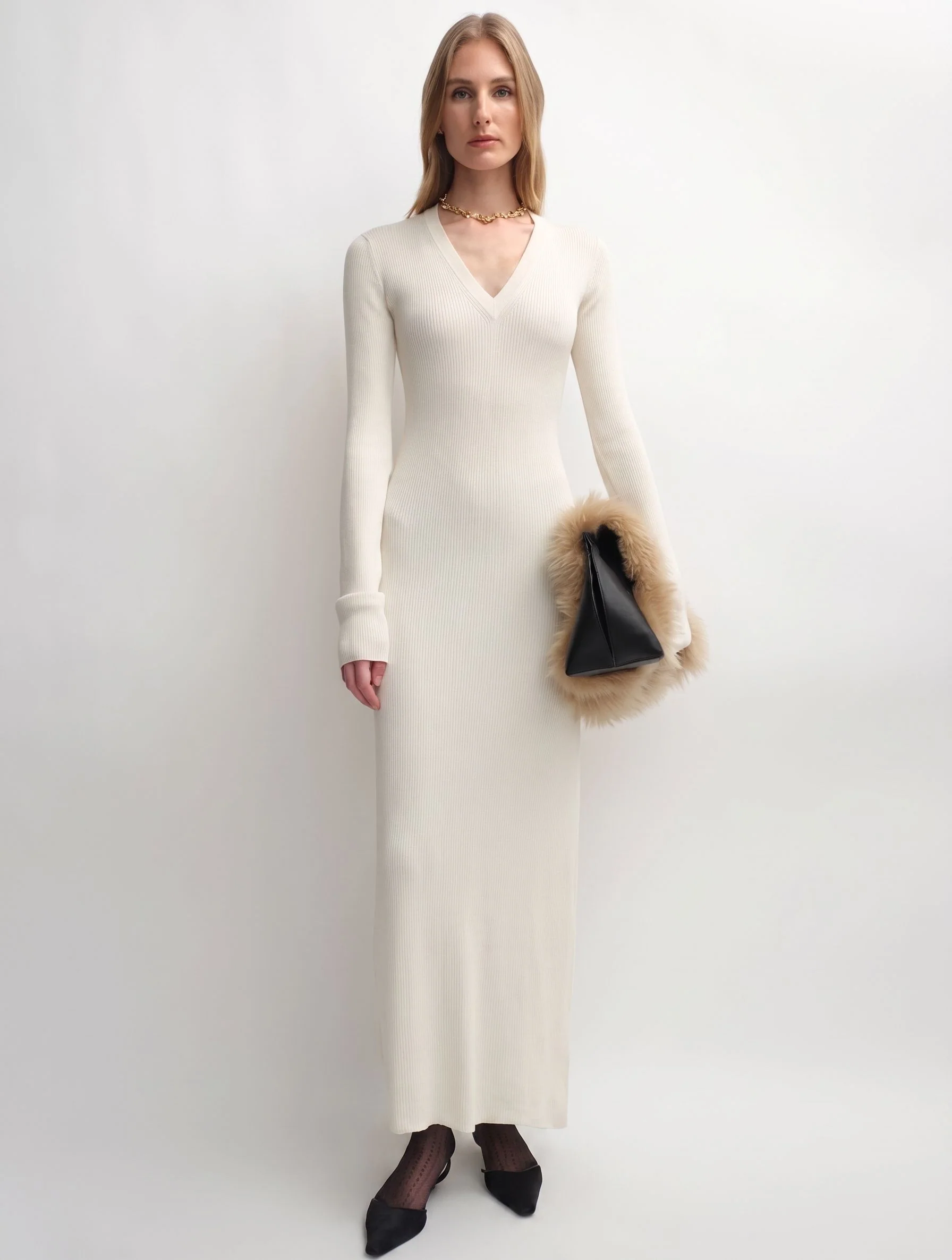 Cape Knit Maxi Dress - Image 6