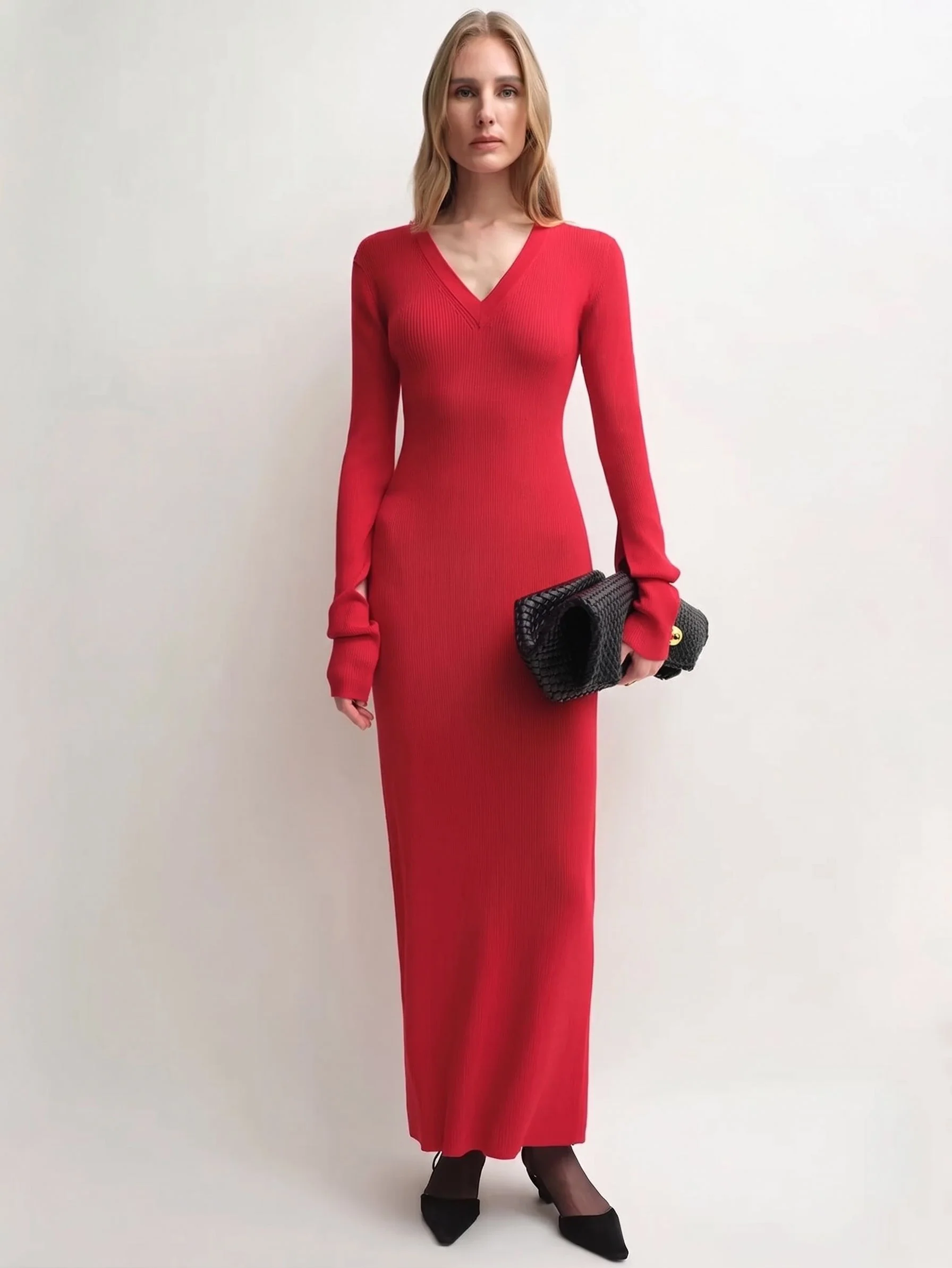 Cape Knit Maxi Dress - Image 7