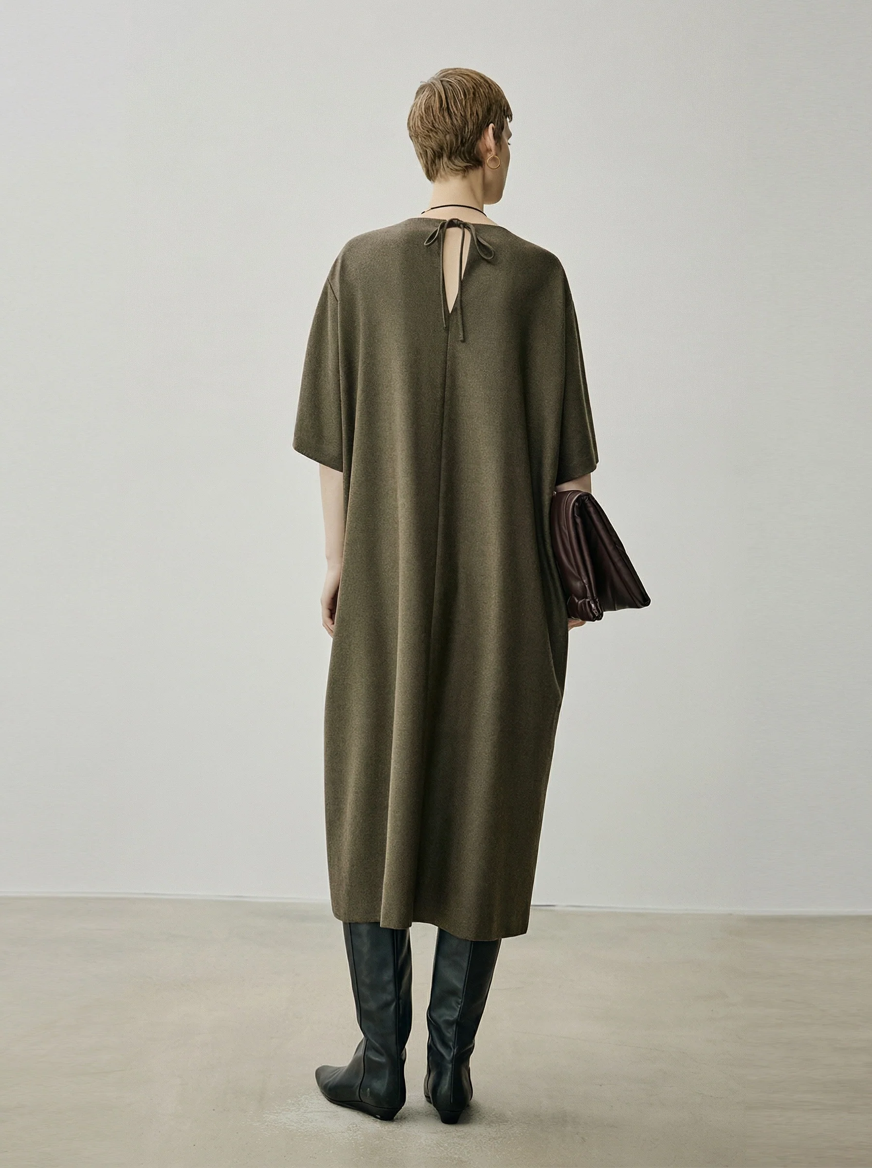 Cape-Sleeve Midi Dress - Image 2