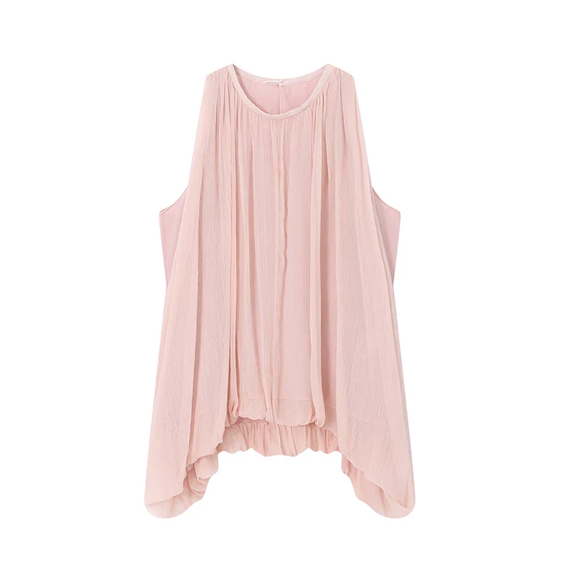 Cape Sleeve Round-Neck Blouson Top - Image 9