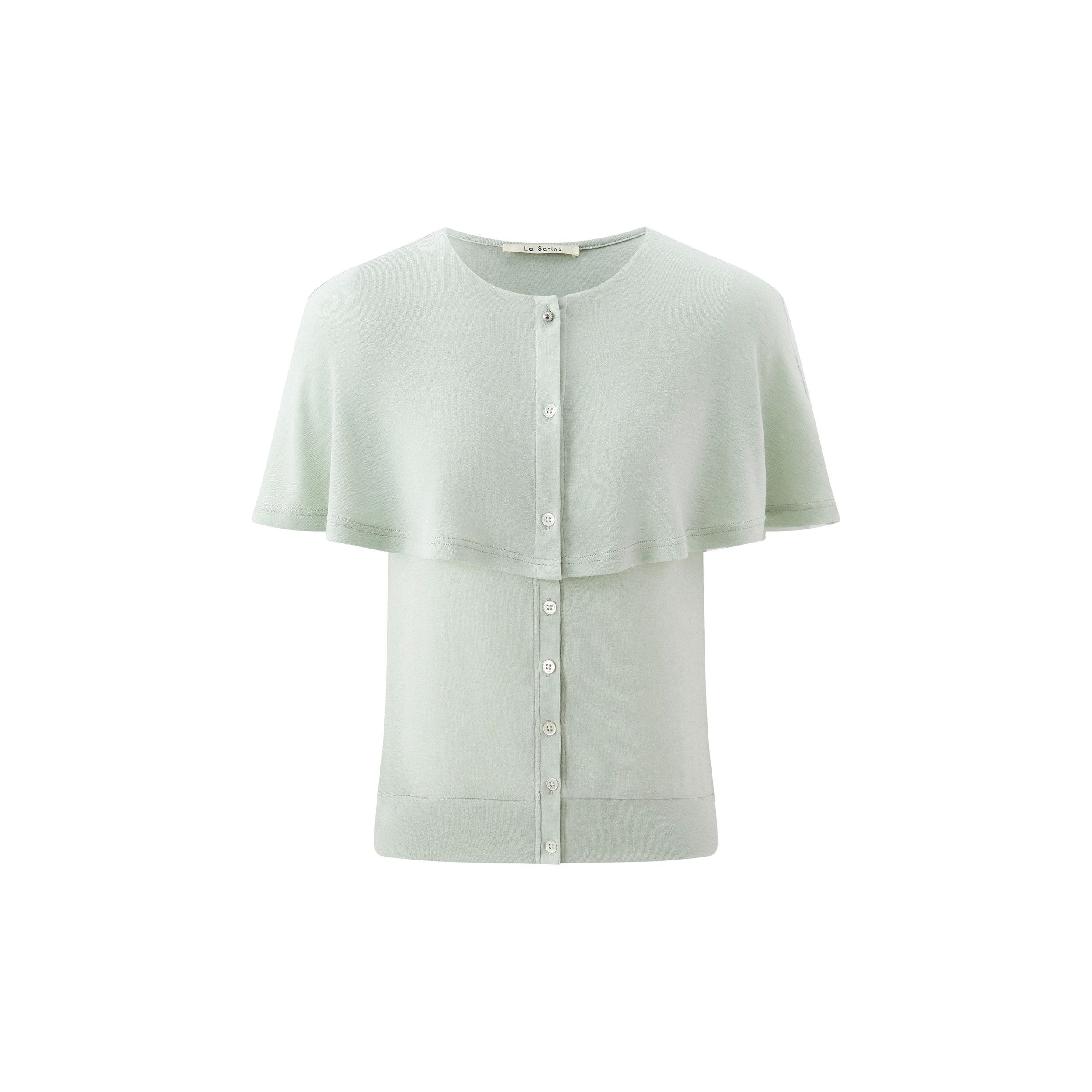 Capelet Button Cardigan - Image 3