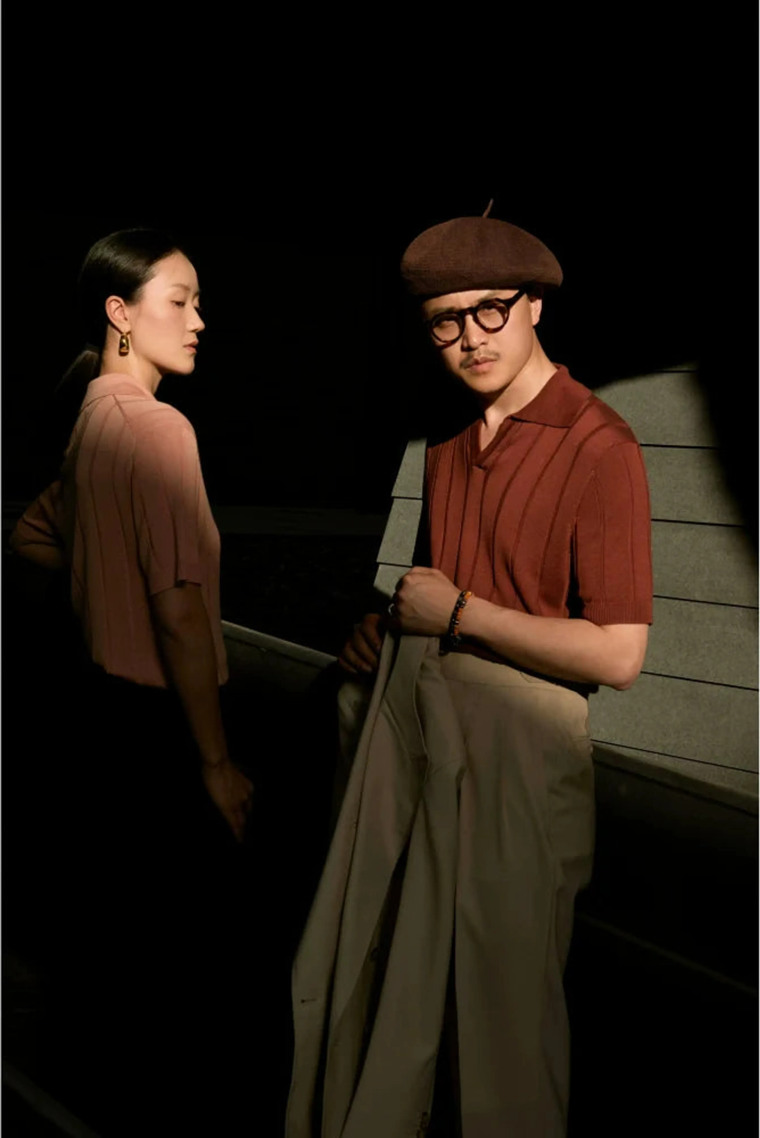Caramel Dusk Ribbed Knit Polo - Image 3
