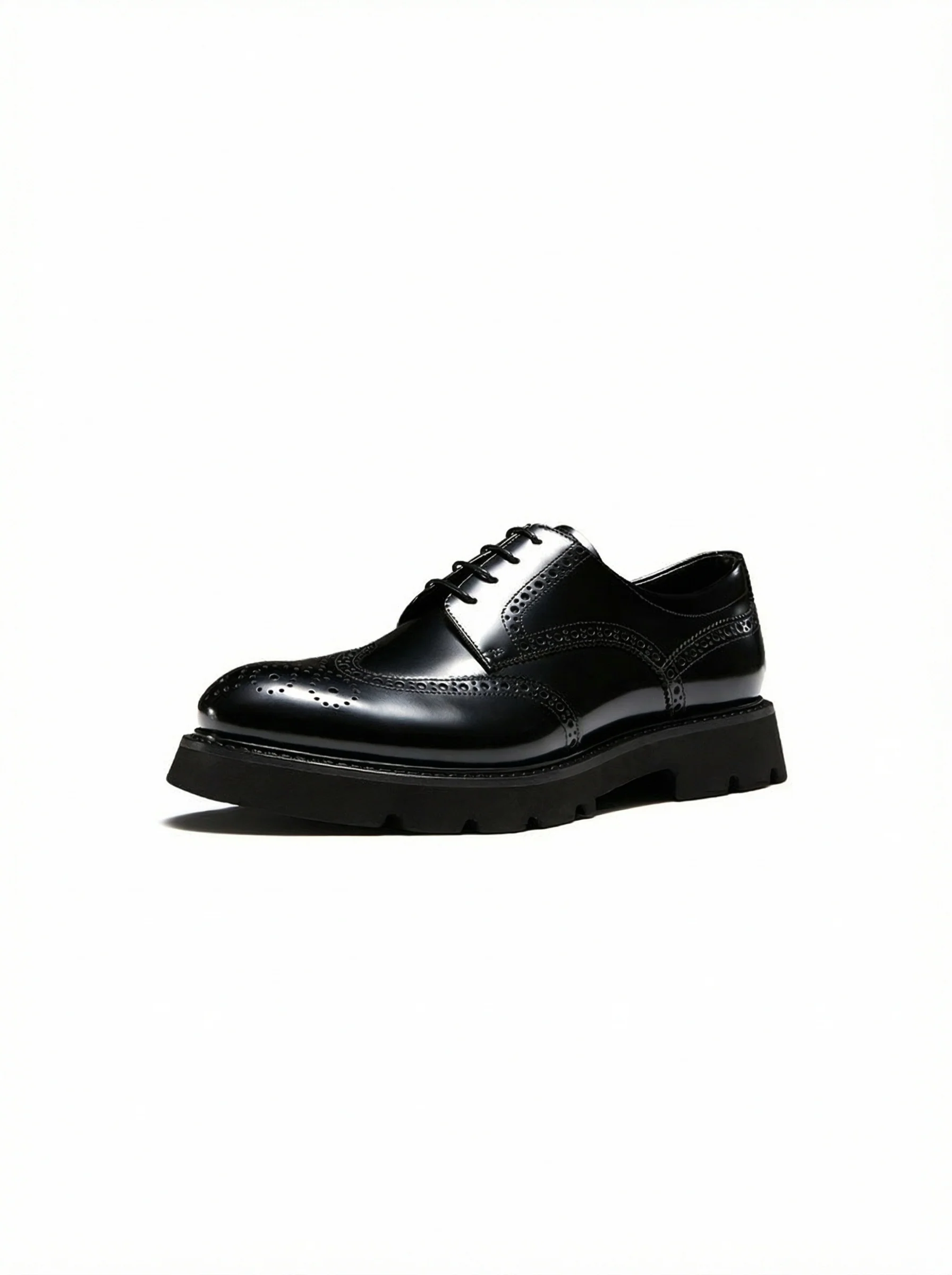 Carved Brogue Derby Shoes - Image 2