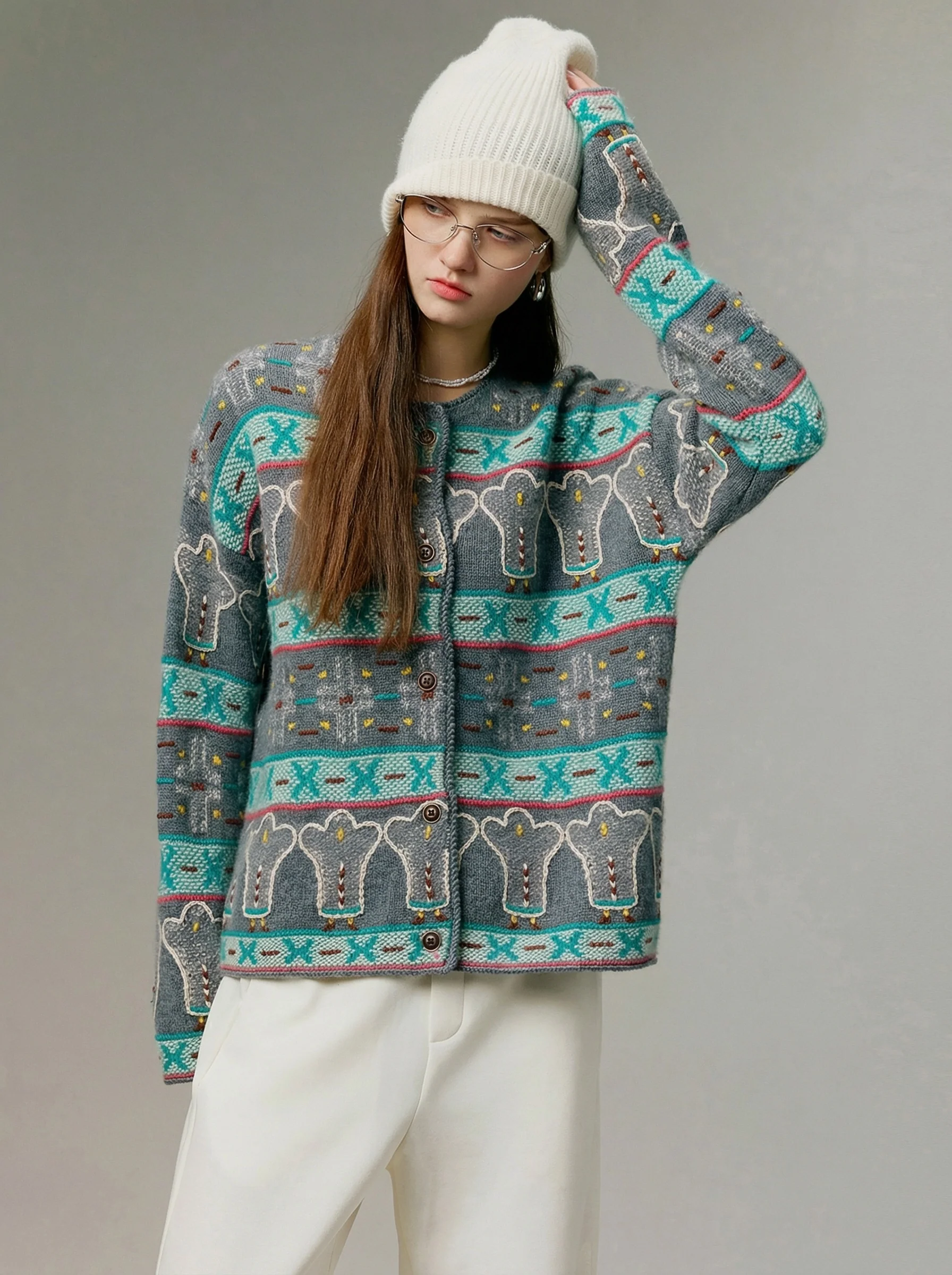 Cashmere Bear Cardigan - Image 2