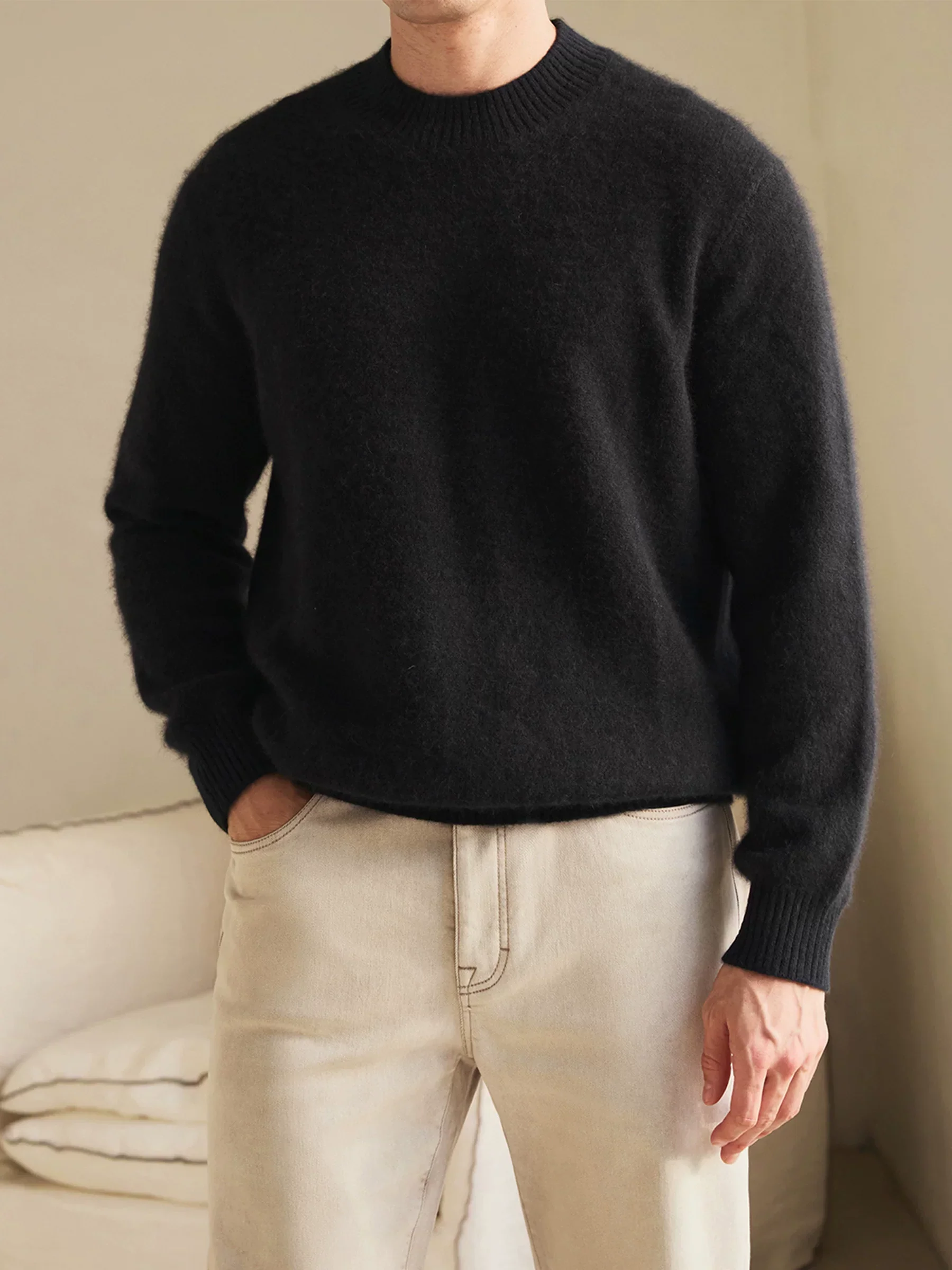 Cashmere-Blend Brushed Knit Sweater - Image 2