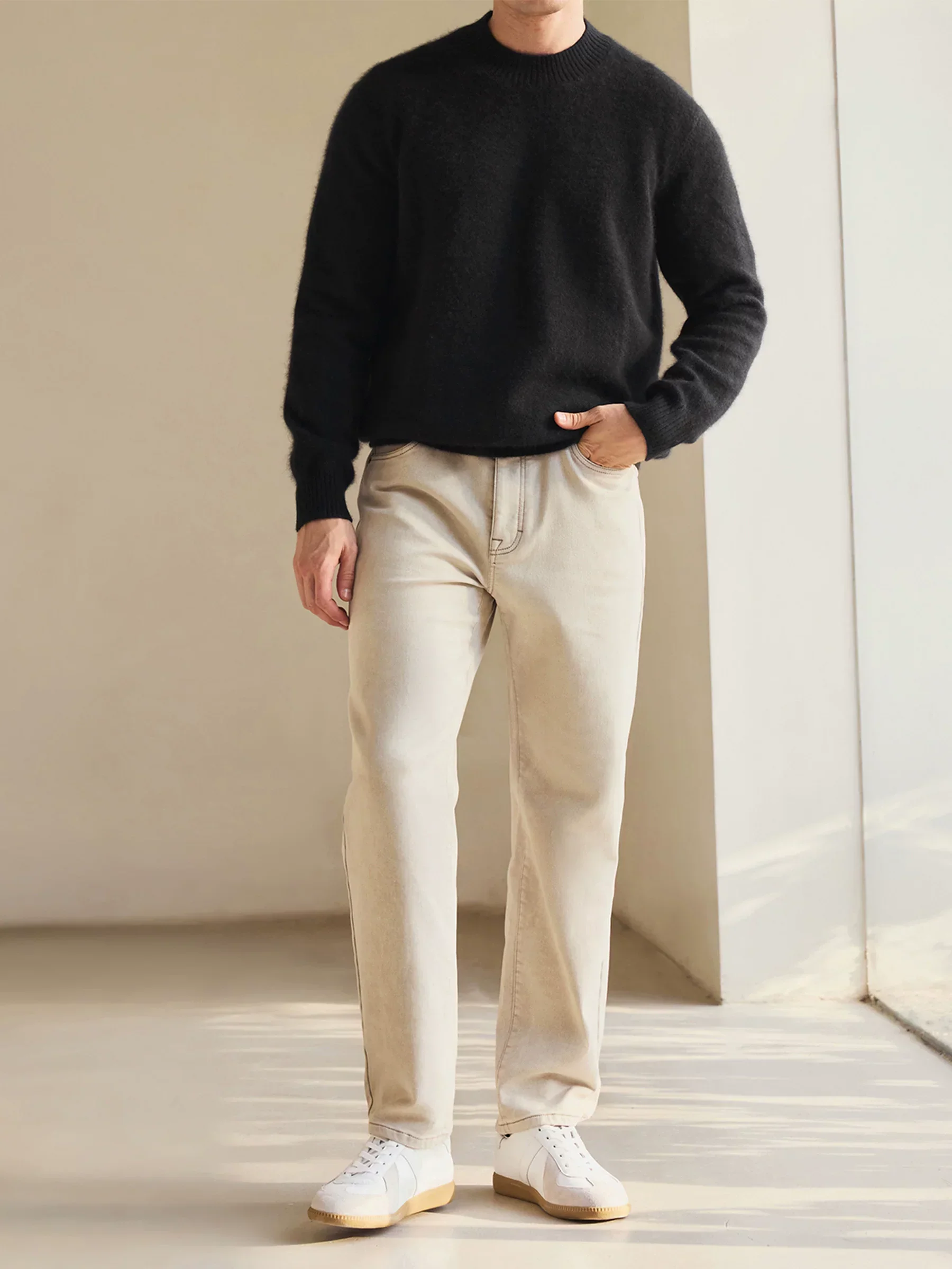Cashmere-Blend Brushed Knit Sweater - Image 3