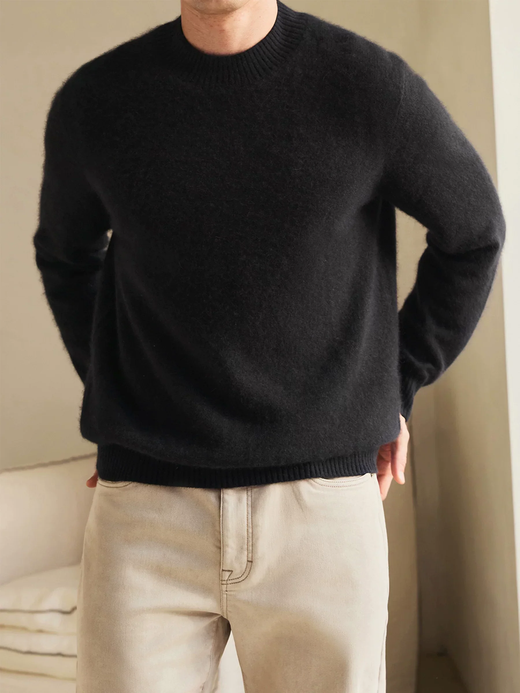 Cashmere-Blend Brushed Knit Sweater - Image 4