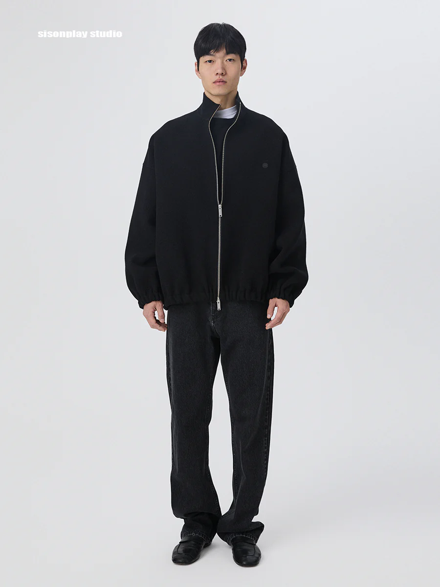 Cashmere-Blend Double-Face Zip Jacket