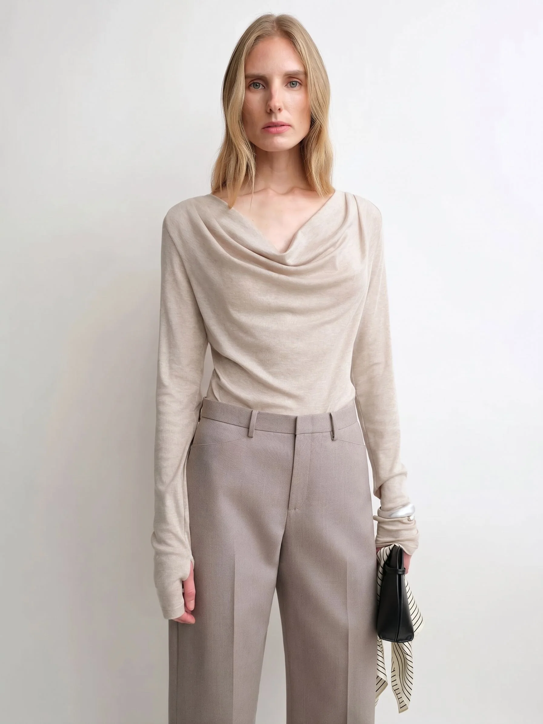 Cashmere Cowl Top