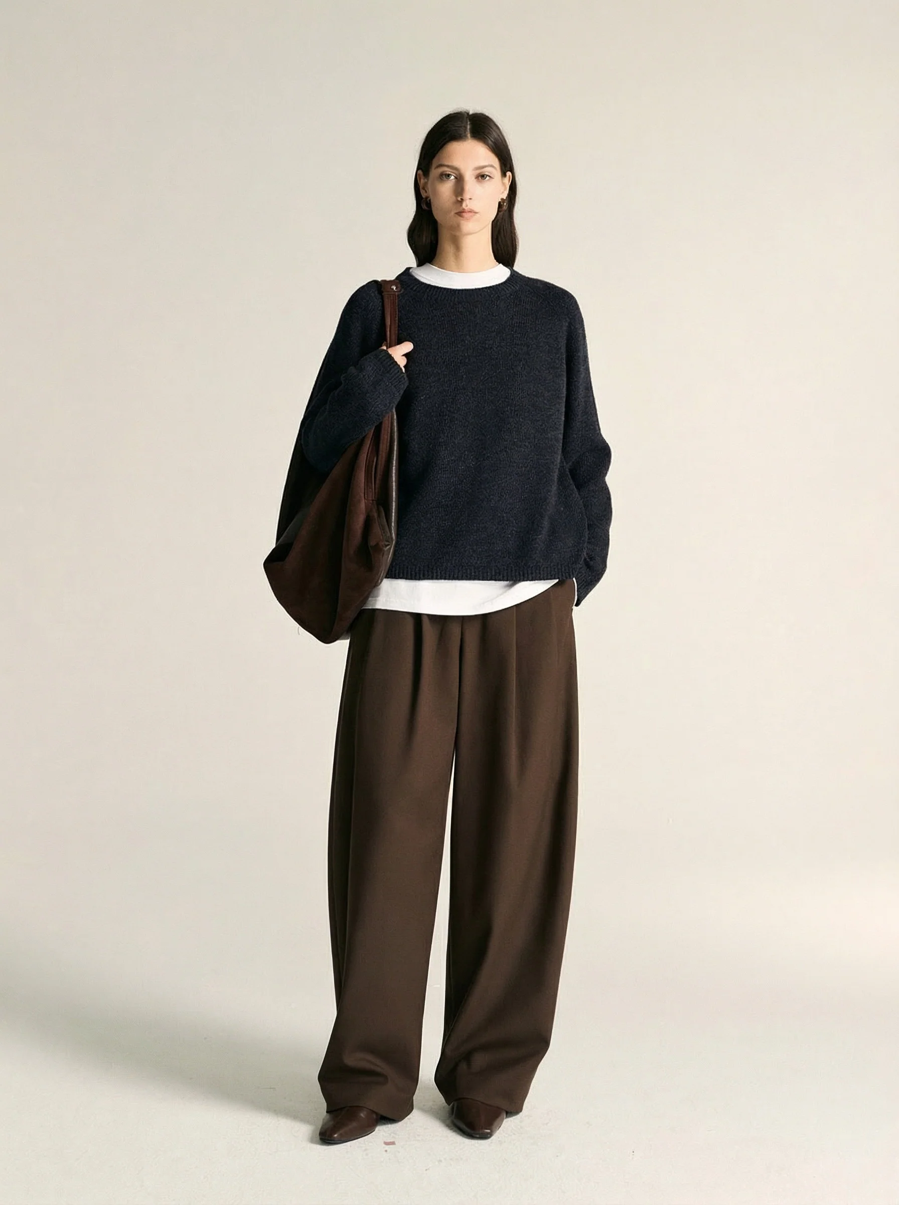 Cashmere Knit Sweater & Crochet Shawl - Image 3
