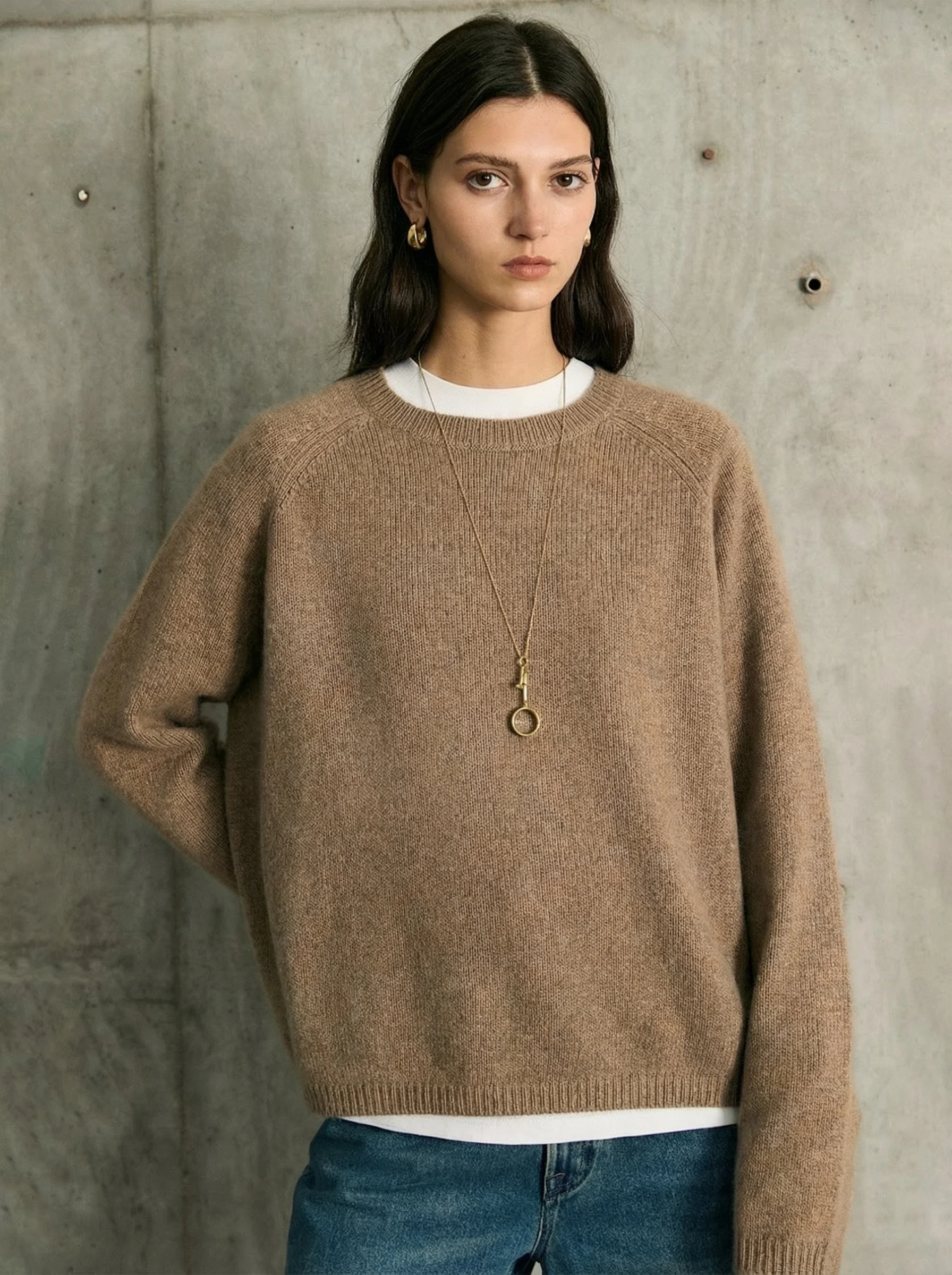 Cashmere Knit Sweater & Crochet Shawl - Image 7