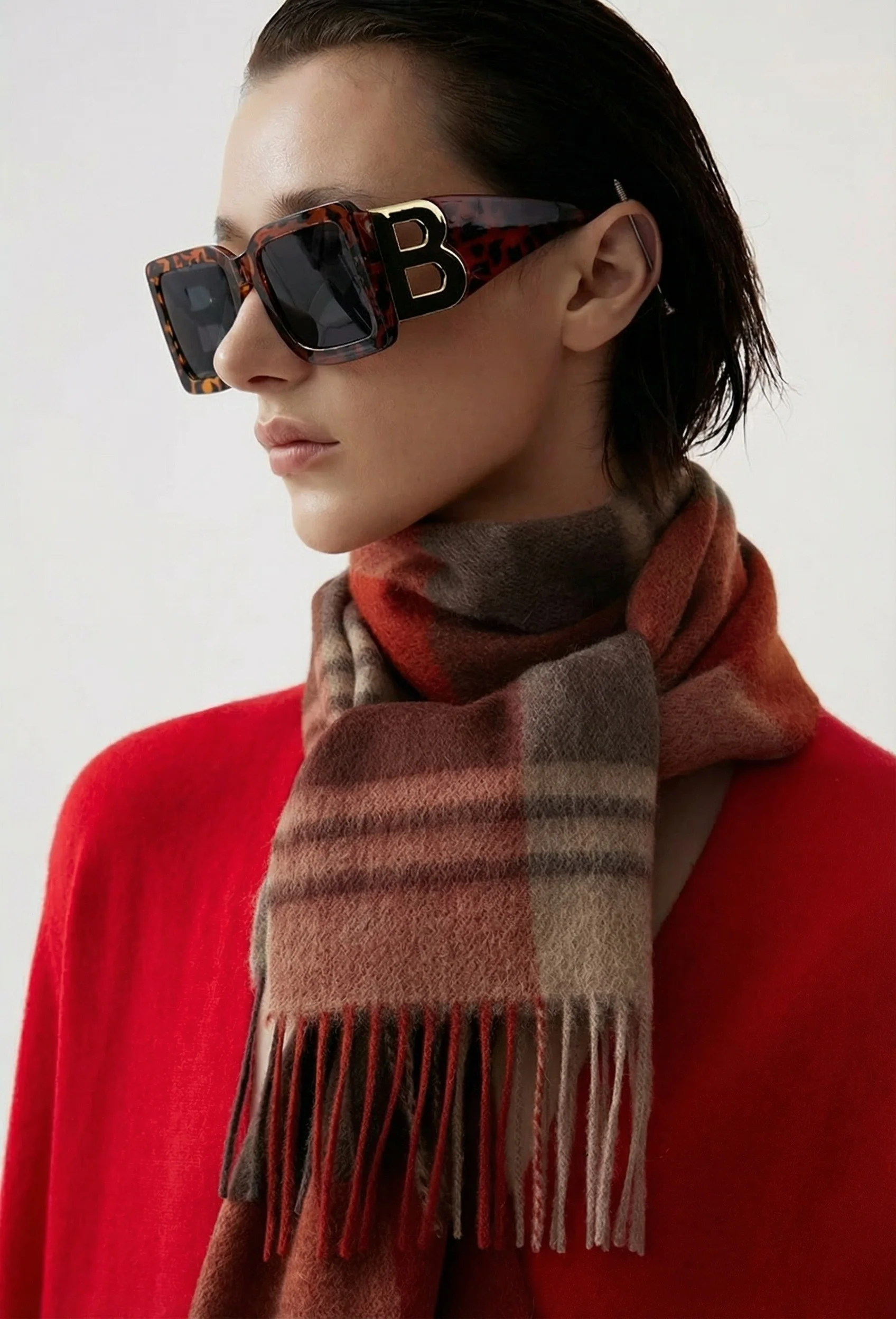 Cashmere Plaid Scarf