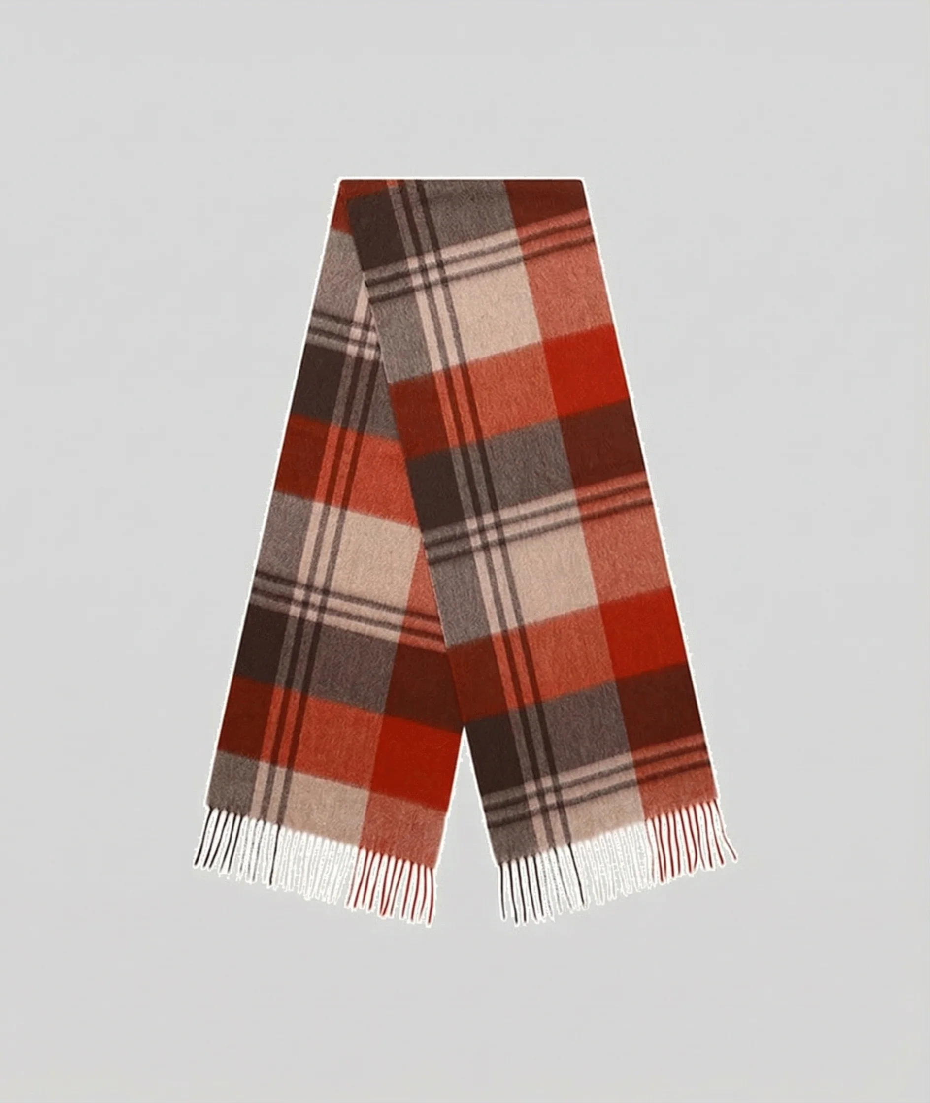 Cashmere Plaid Scarf - Image 5