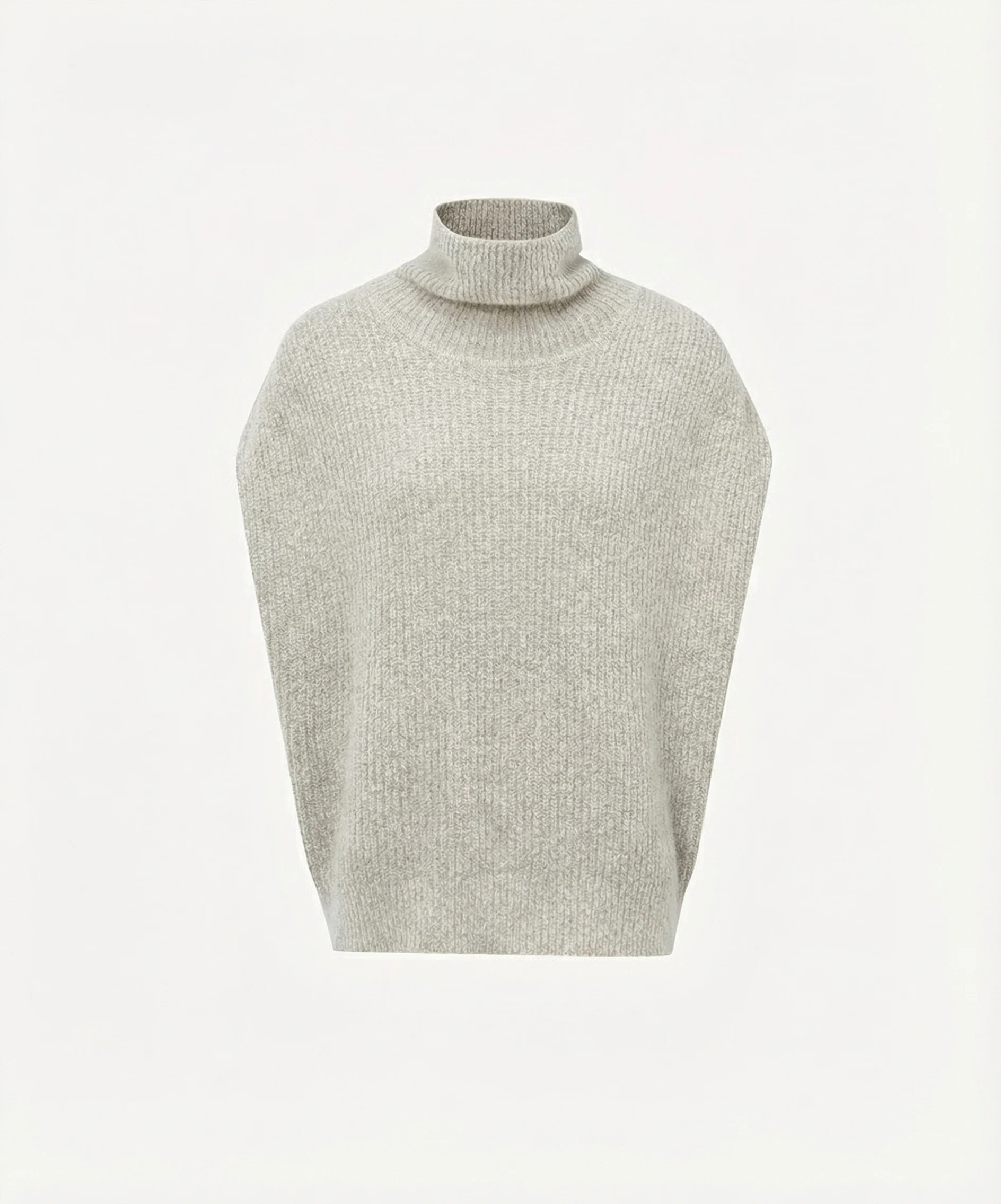 Cashmere Ribbed High-Neck Vest