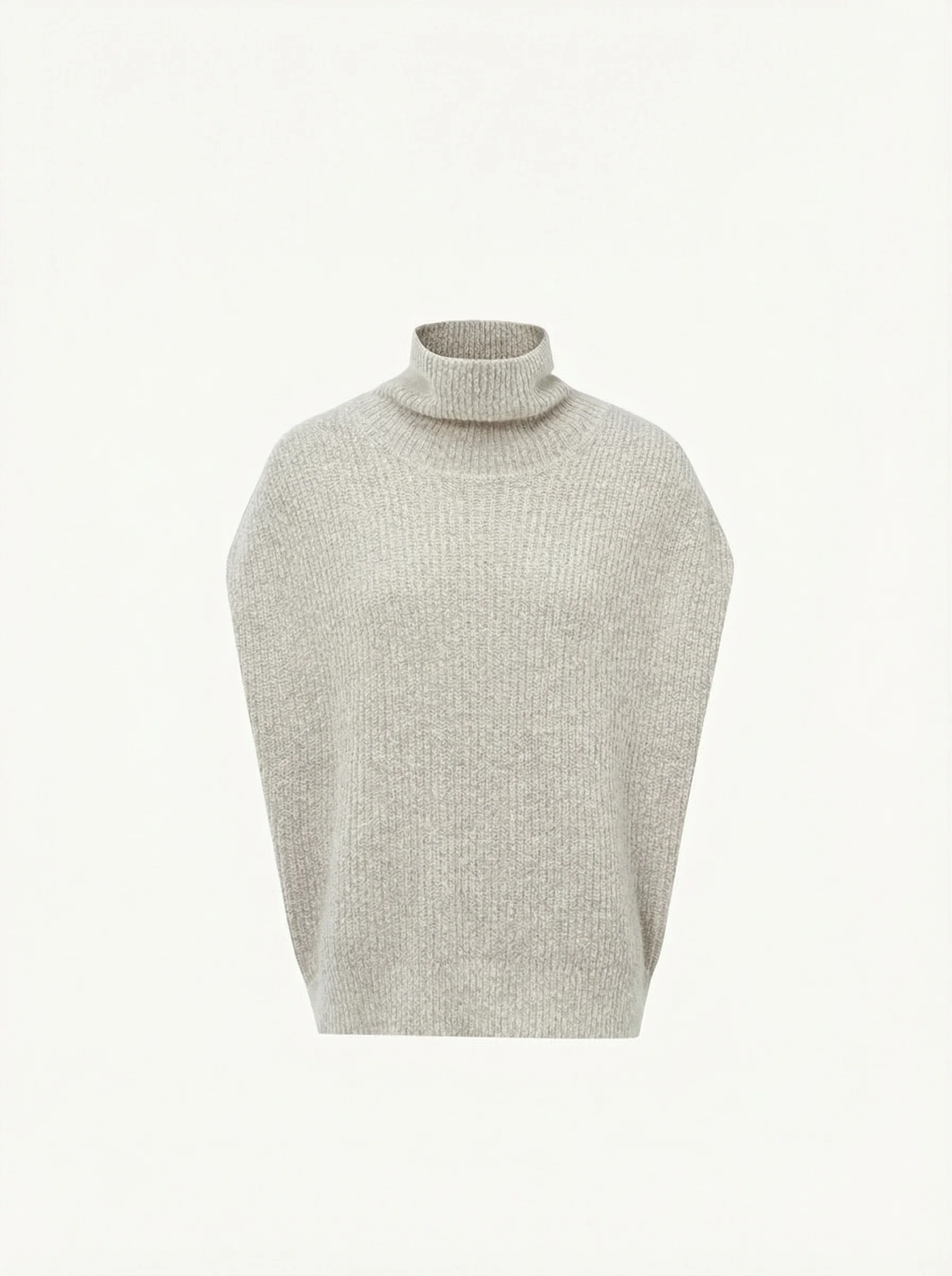Cashmere Ribbed High-Neck Vest - Image 5
