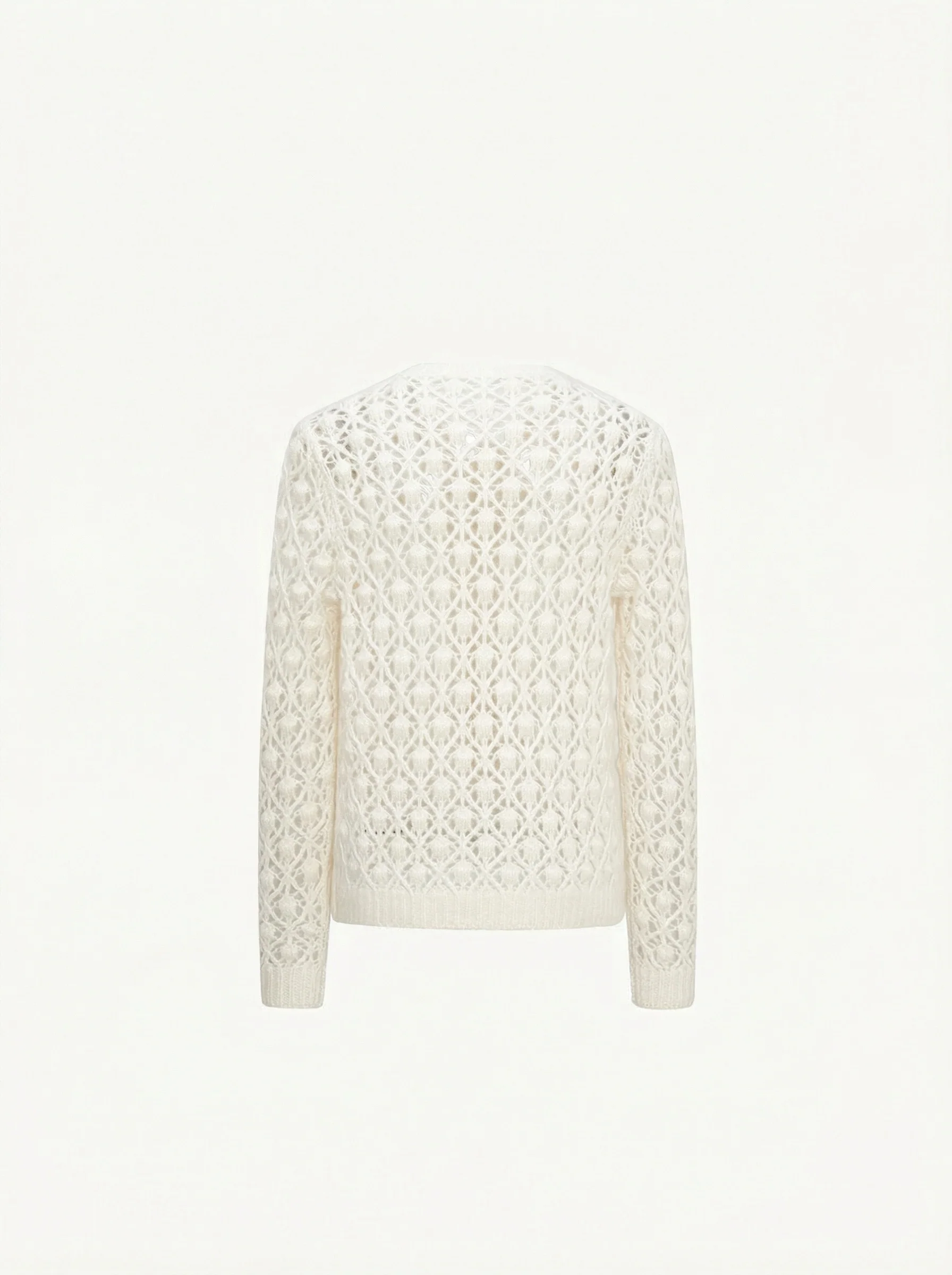 Cashmere Silk Lattice Cardigan - Image 4