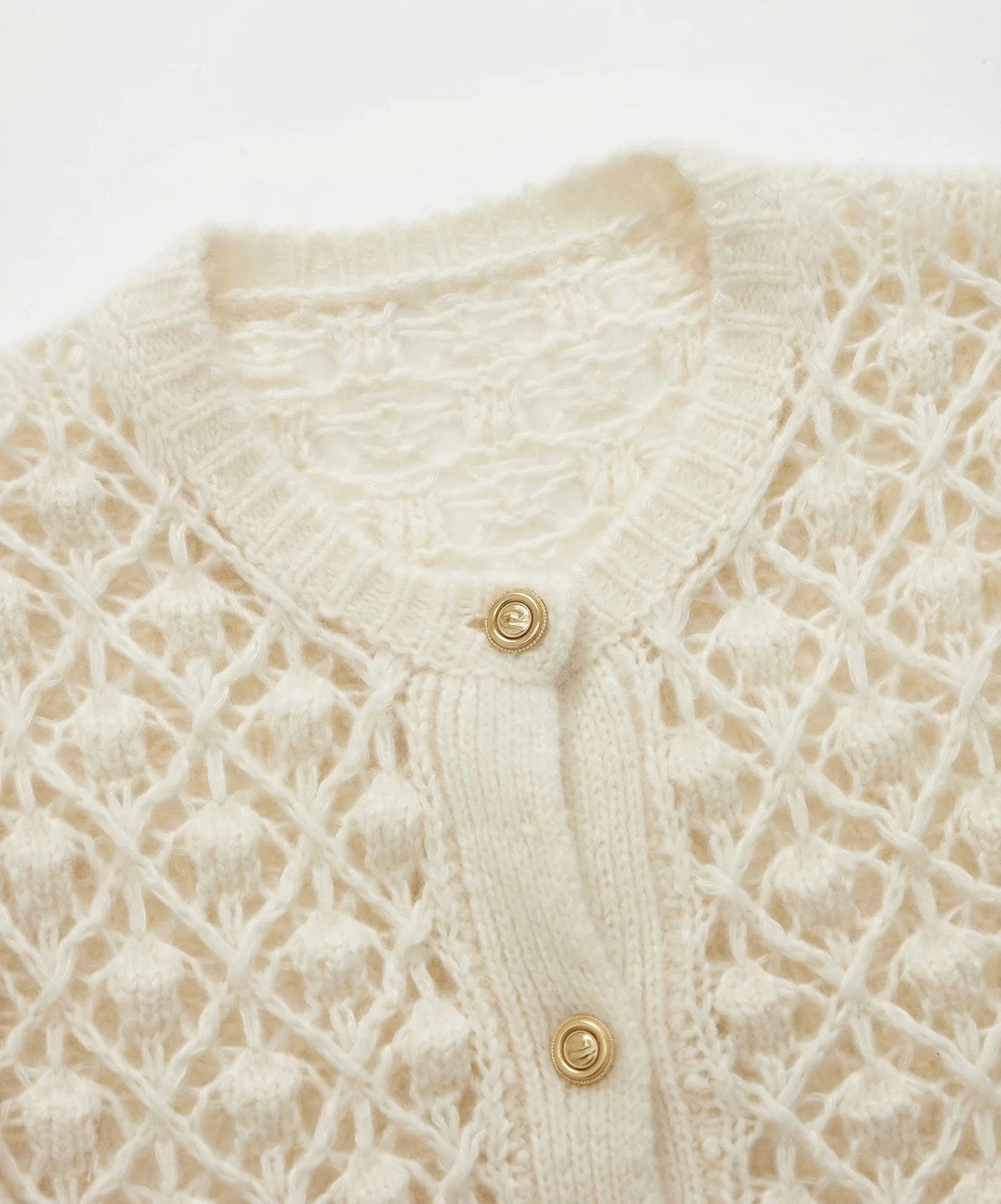 Cashmere Silk Lattice Cardigan - Image 5