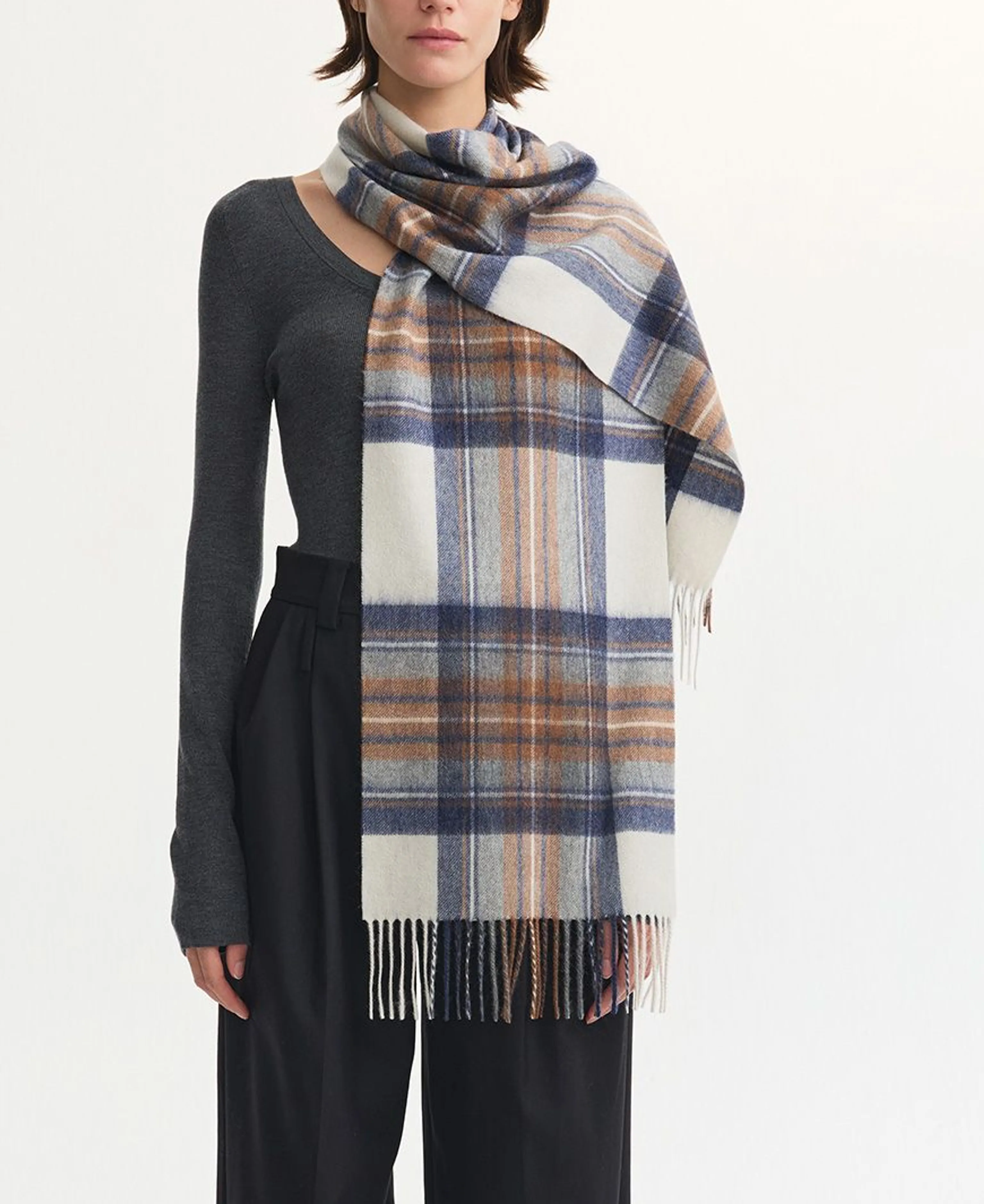 Cashmere Tartan Scarf - Image 4