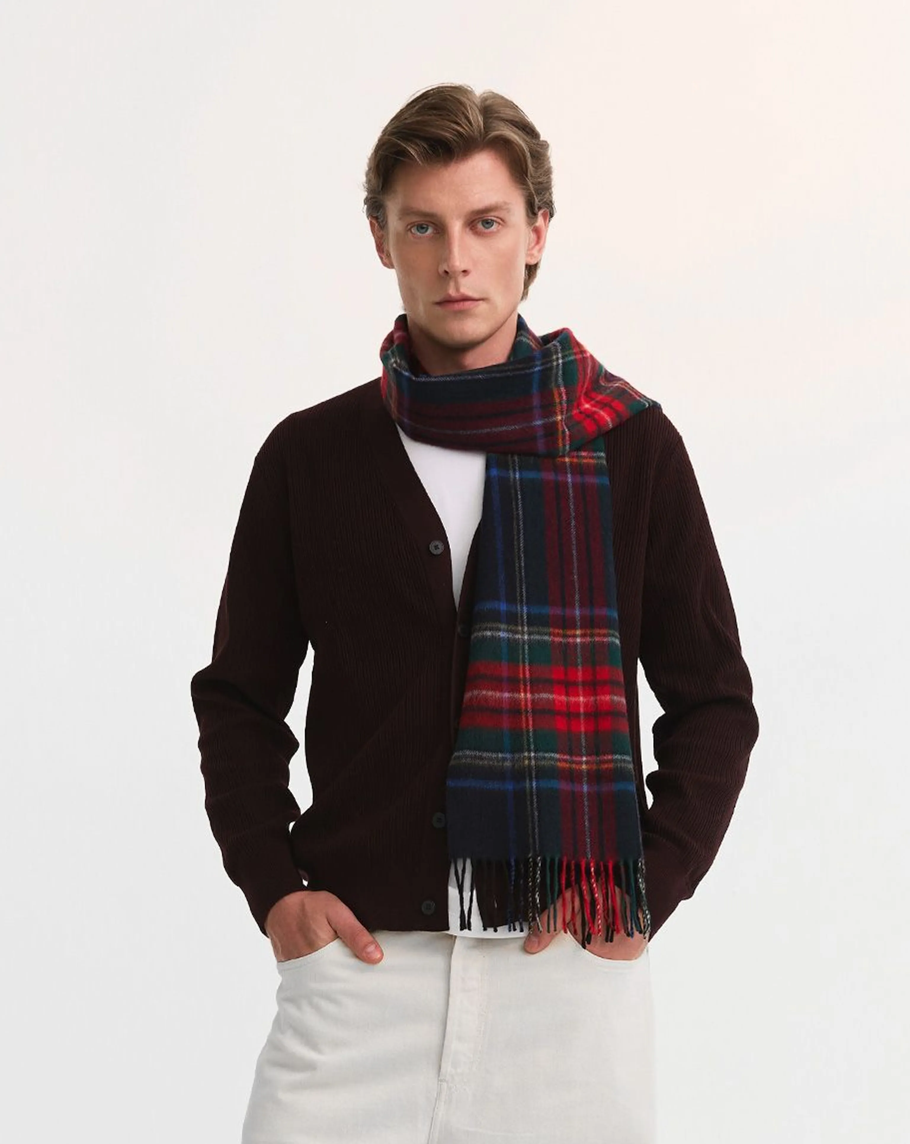 Cashmere Tartan Scarf - Image 6