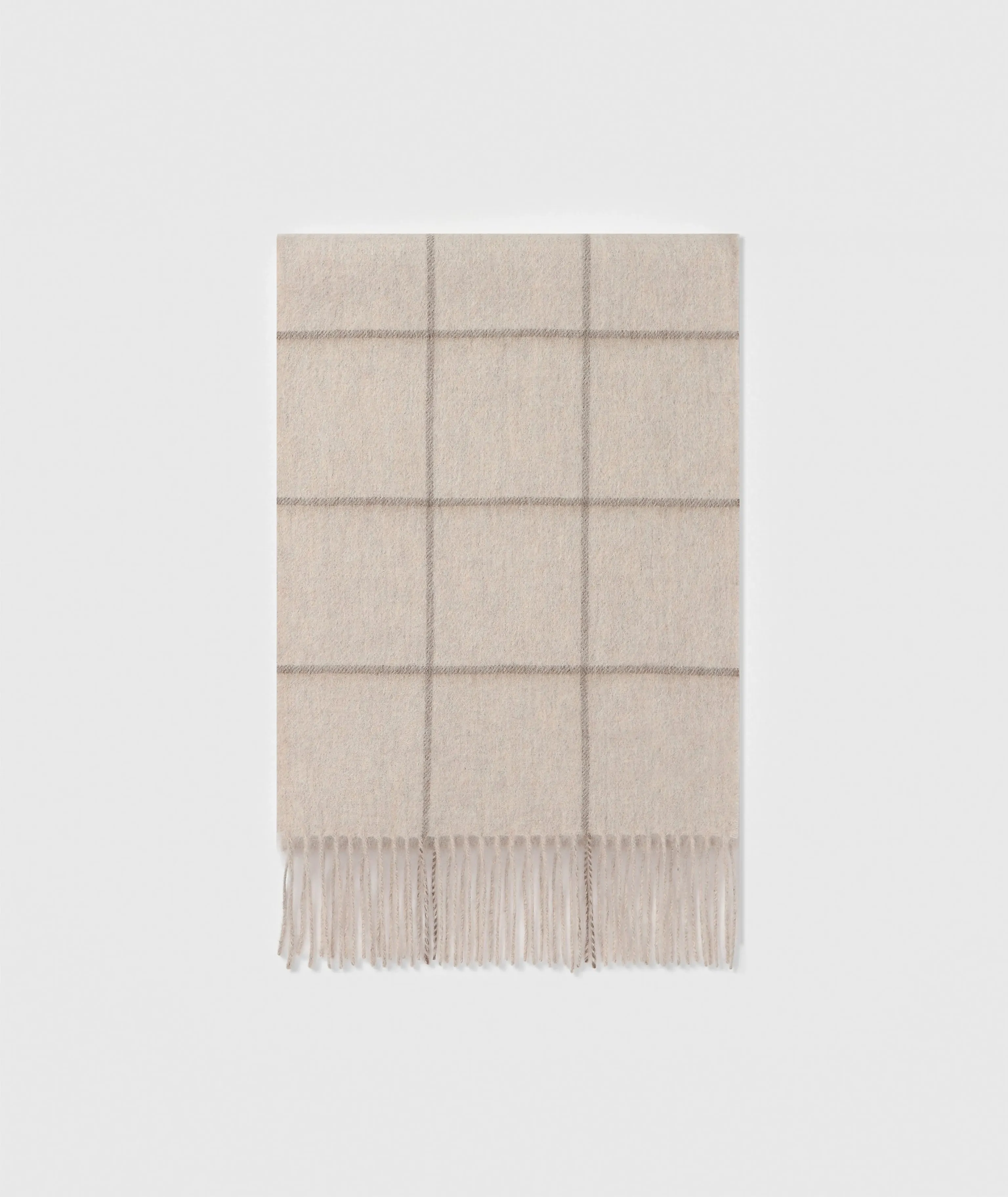 Cashmere Windowpane Scarf - Image 6