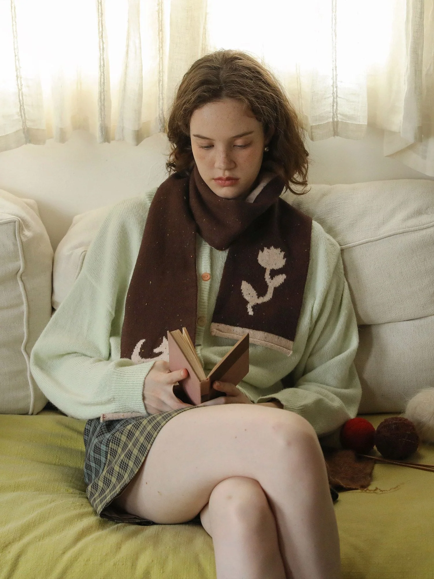Cat Knit Scarf