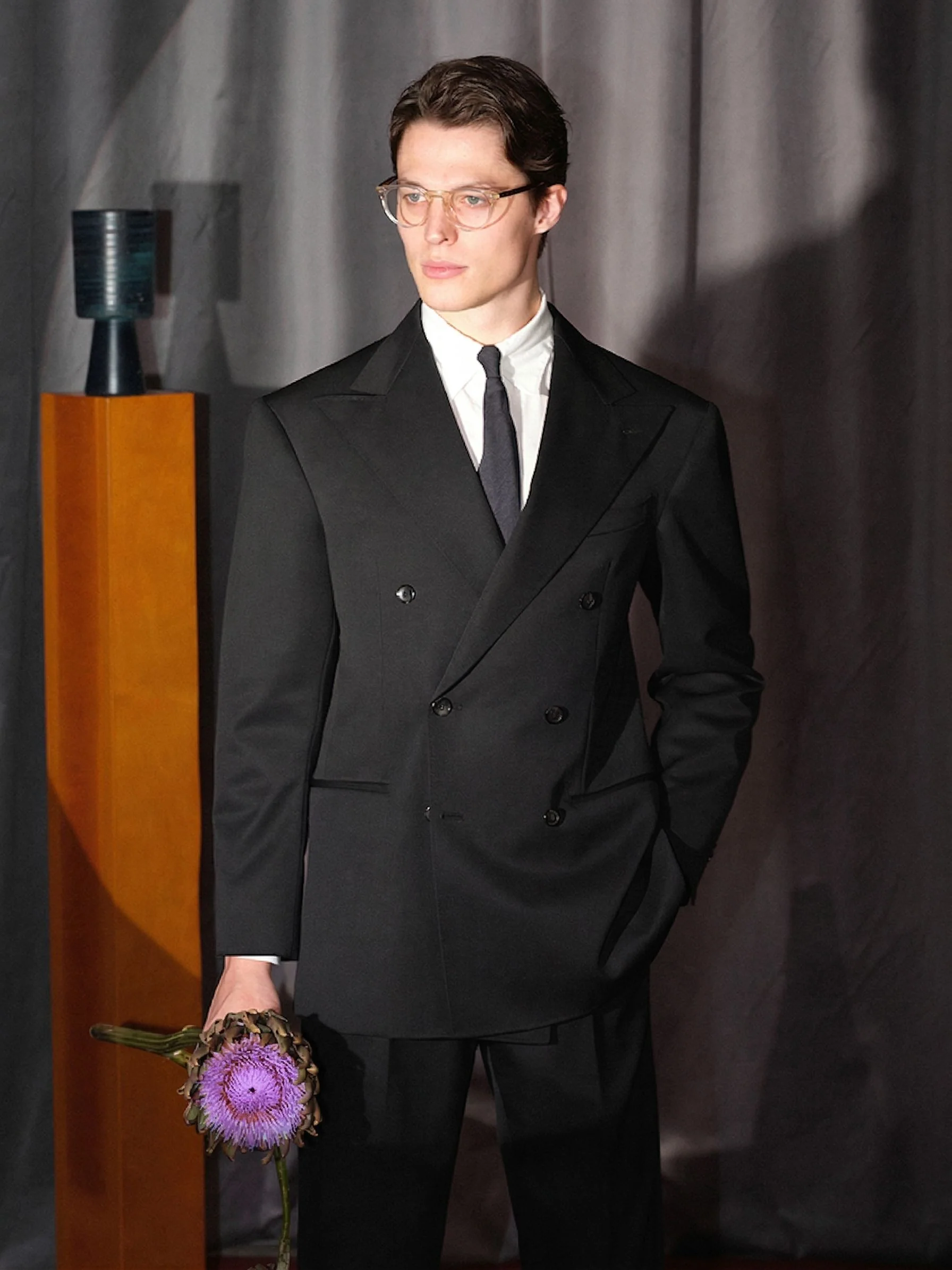 Cavalry Twill Double-Breasted Suit