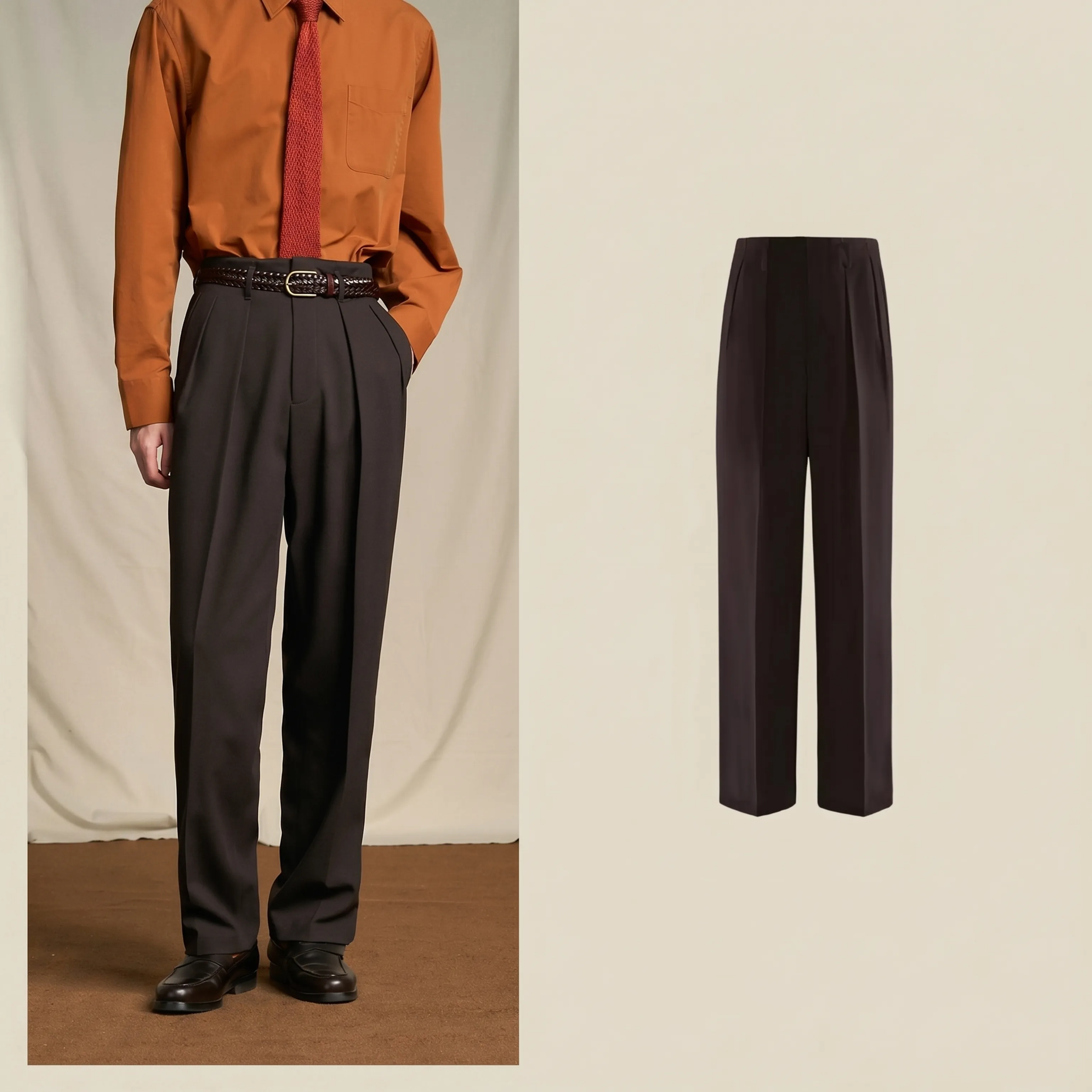 Cavalry Twill Hollywood High-Waist Double-Pleat Trousers - Image 7