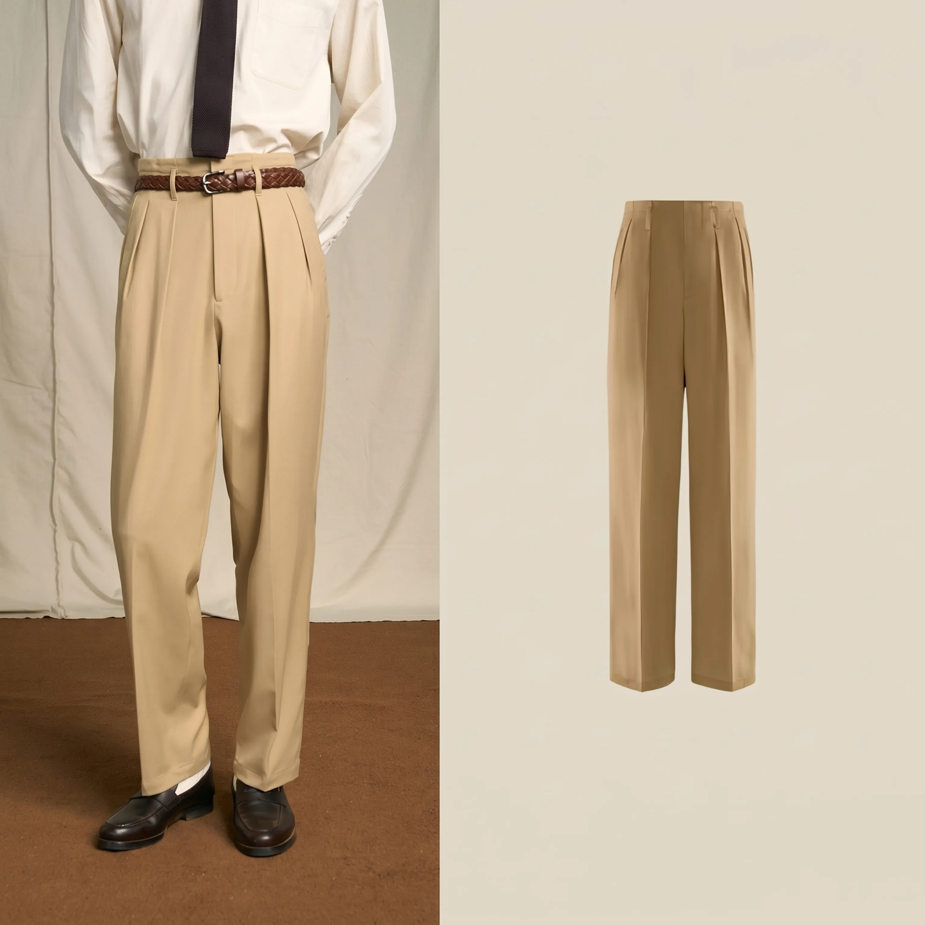 Cavalry Twill Hollywood High-Waist Double-Pleat Trousers - Image 8