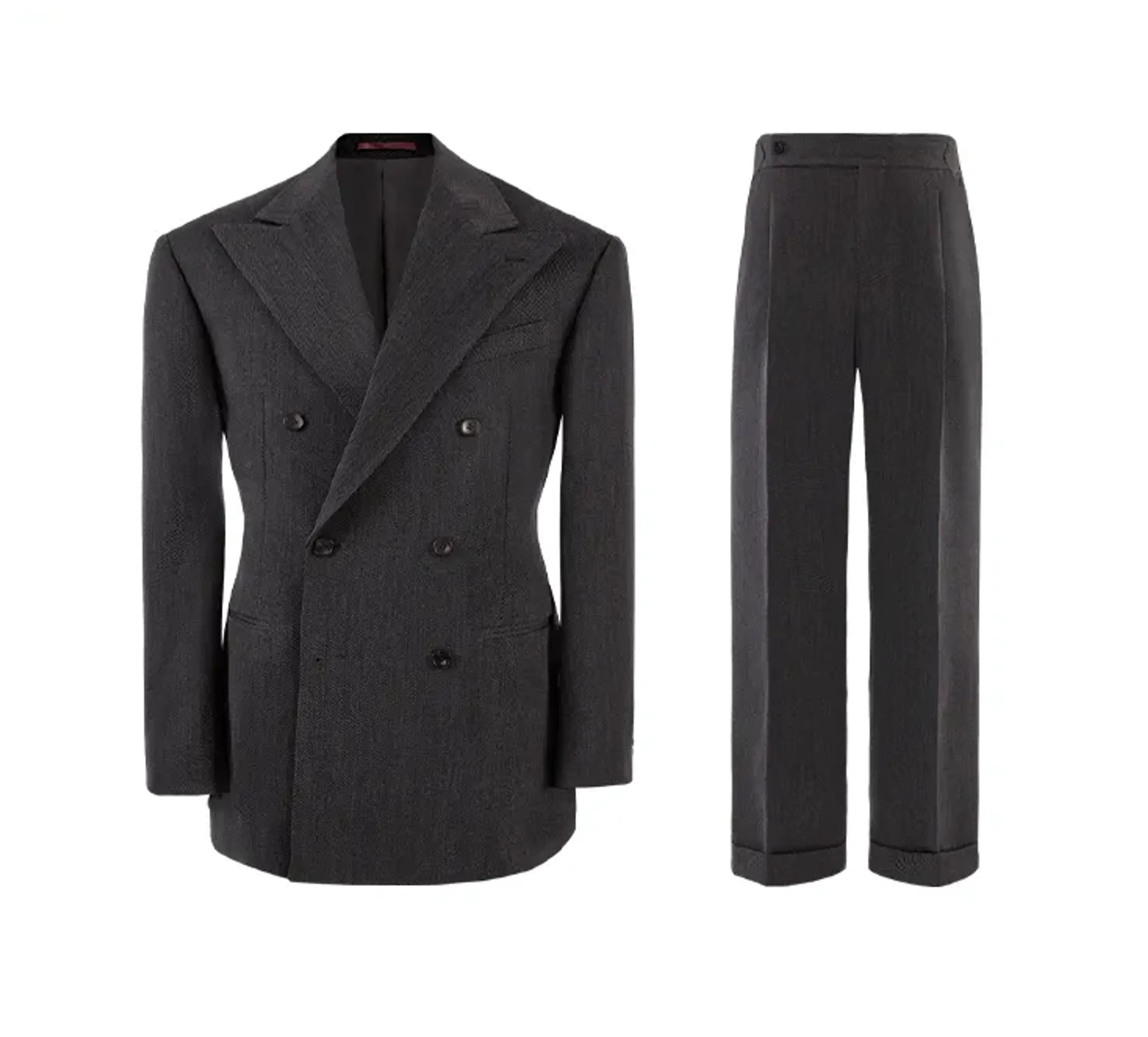 Cavalry Twill Wool Double-Breasted Suit - Image 3