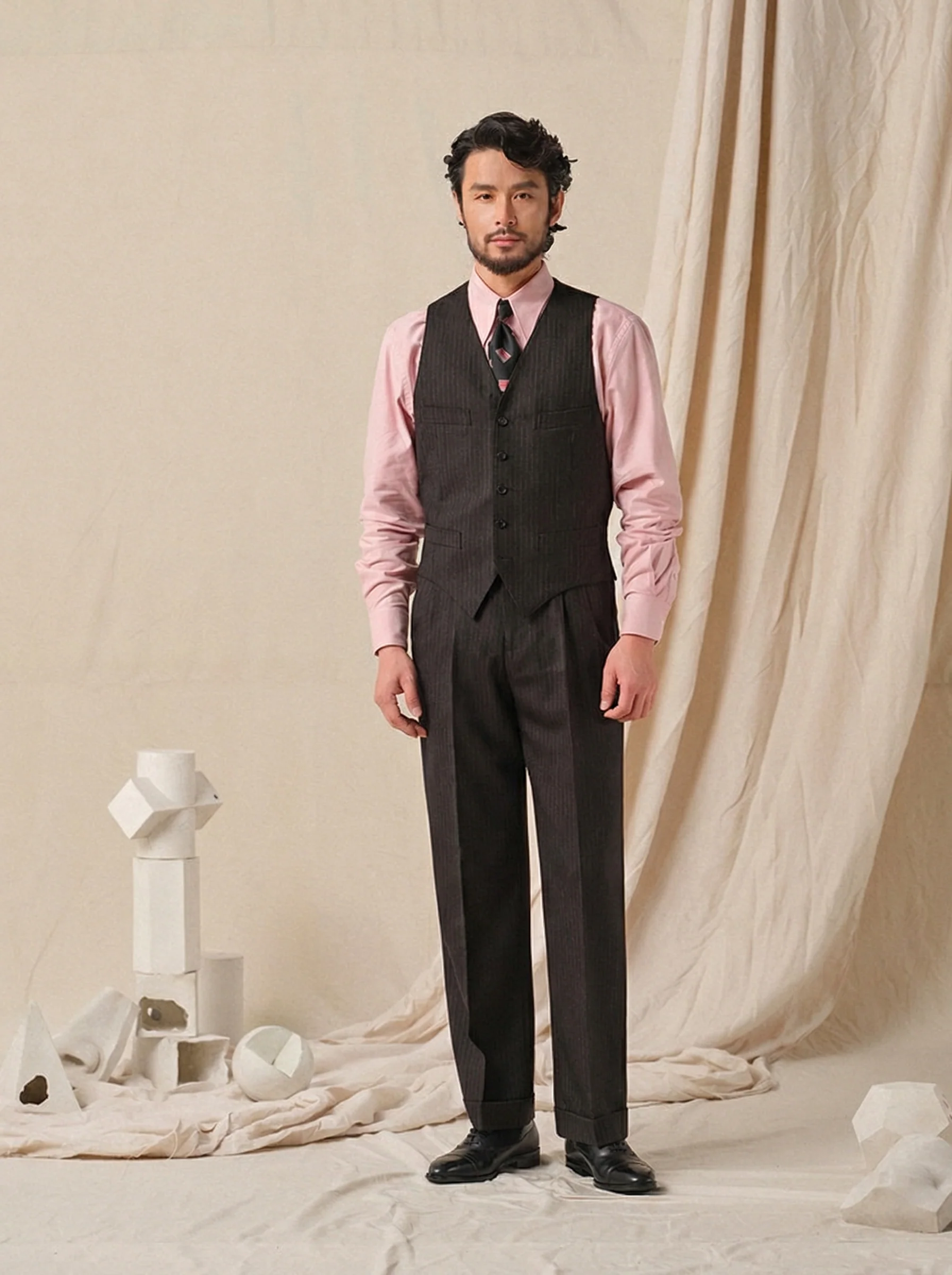 Cavalry Twill Wool Waistcoat - Image 4