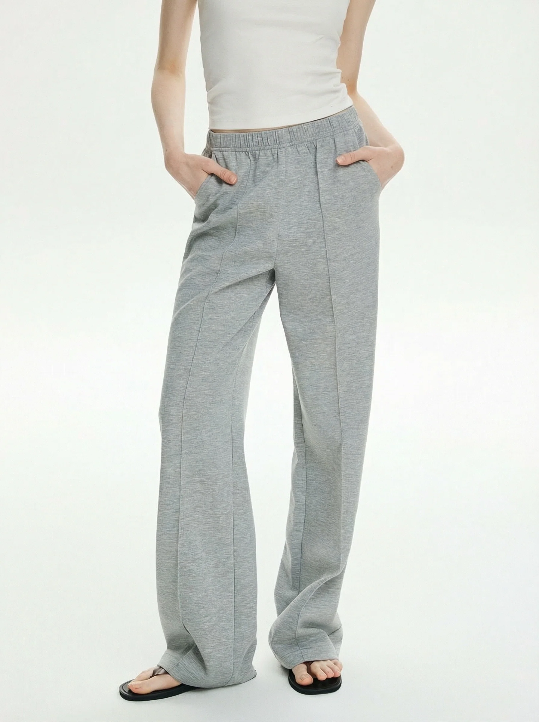 Center-Seam Wide-Leg Pants