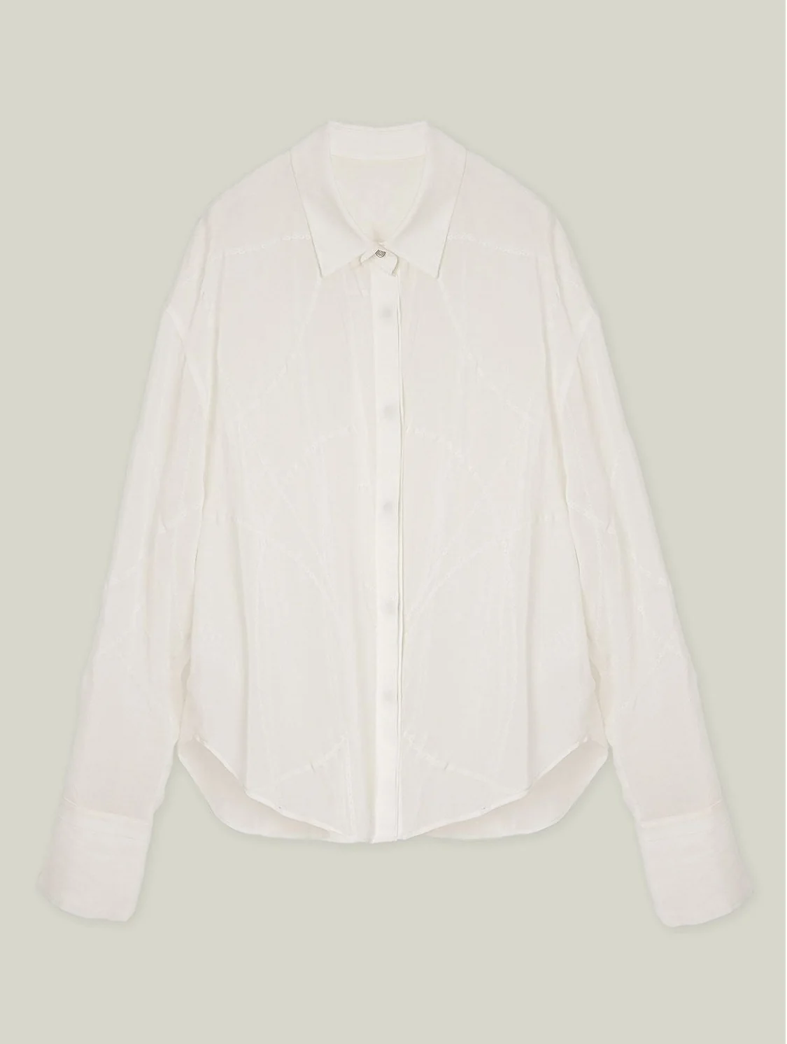 Chain-Print Sheer Shirt - Image 6