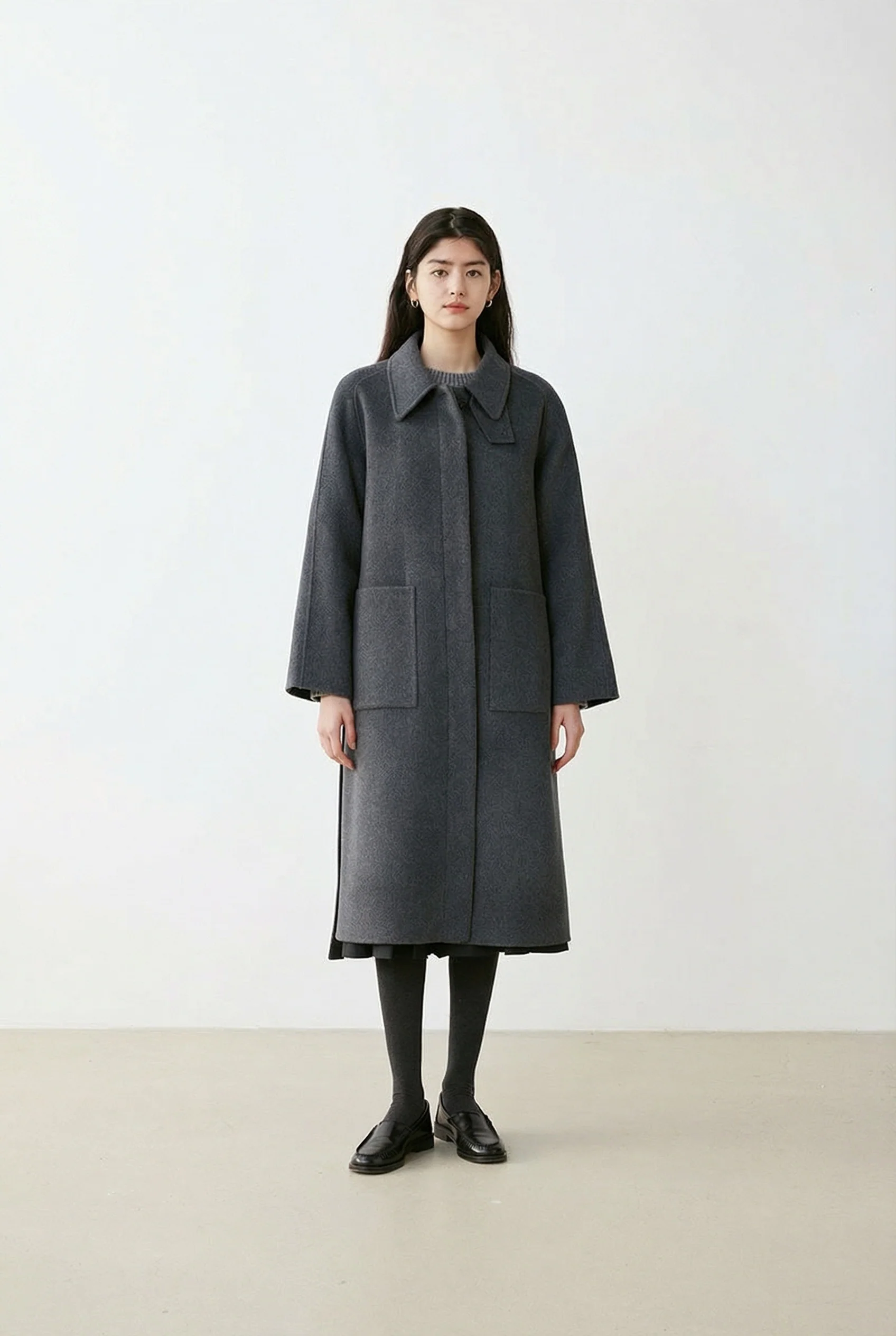 Charcoal Belted Coat - Image 5