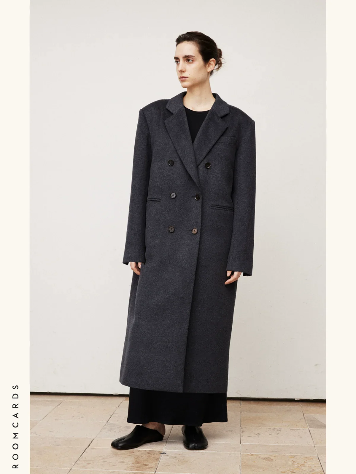 Charcoal Cashmere-Blend Overcoat