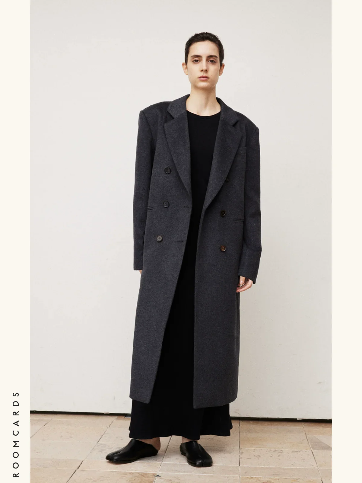 Charcoal Cashmere-Blend Overcoat - Image 3