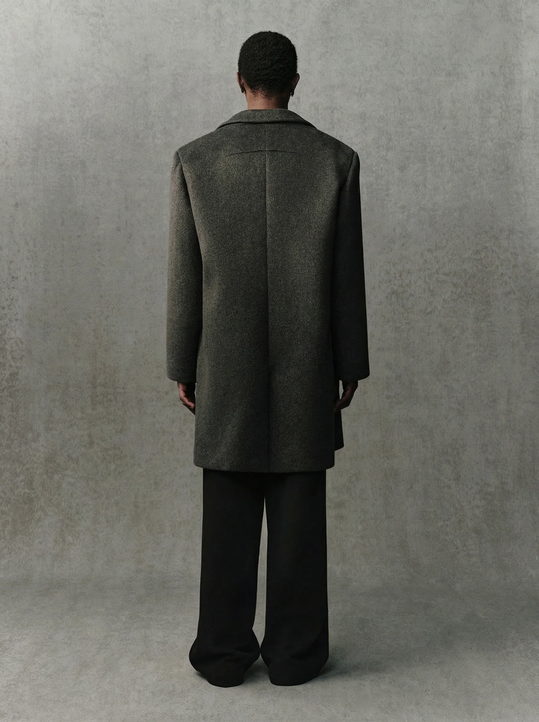 Charcoal Double-Breasted Overcoat - Image 5