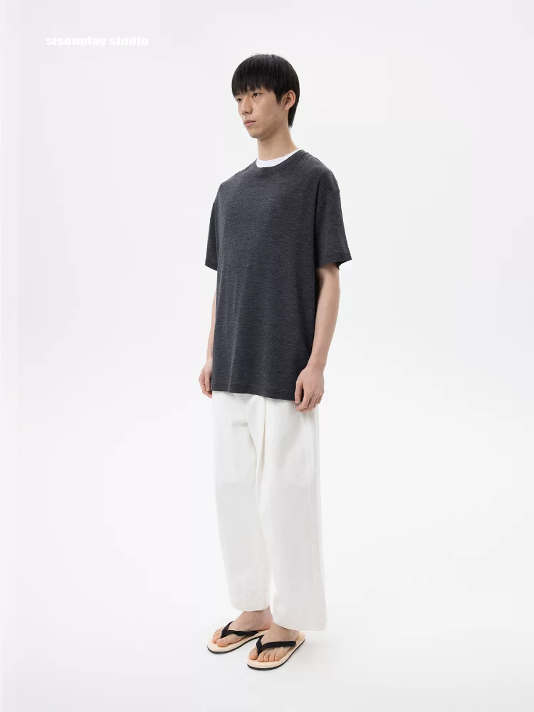 Charcoal Merino Polo - Image 3
