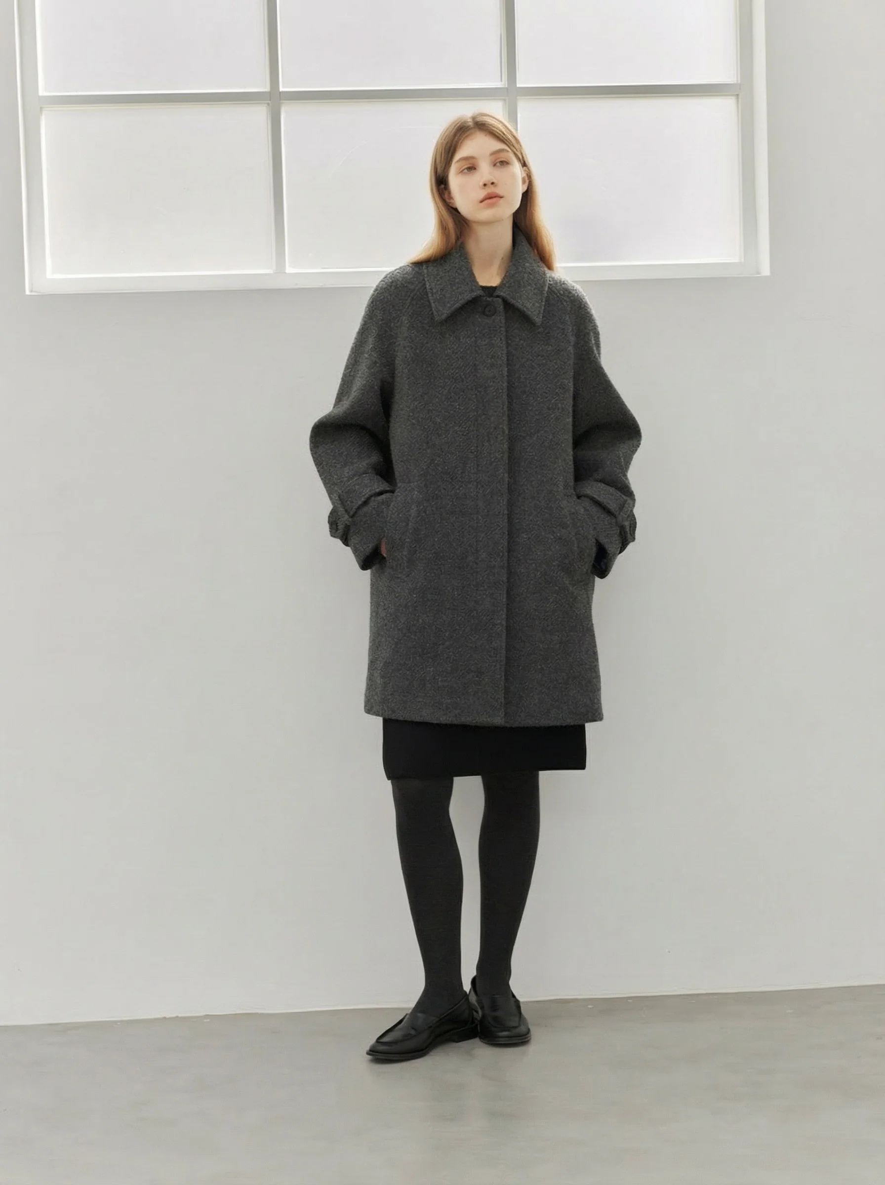Charcoal Raglan Coat - Image 5