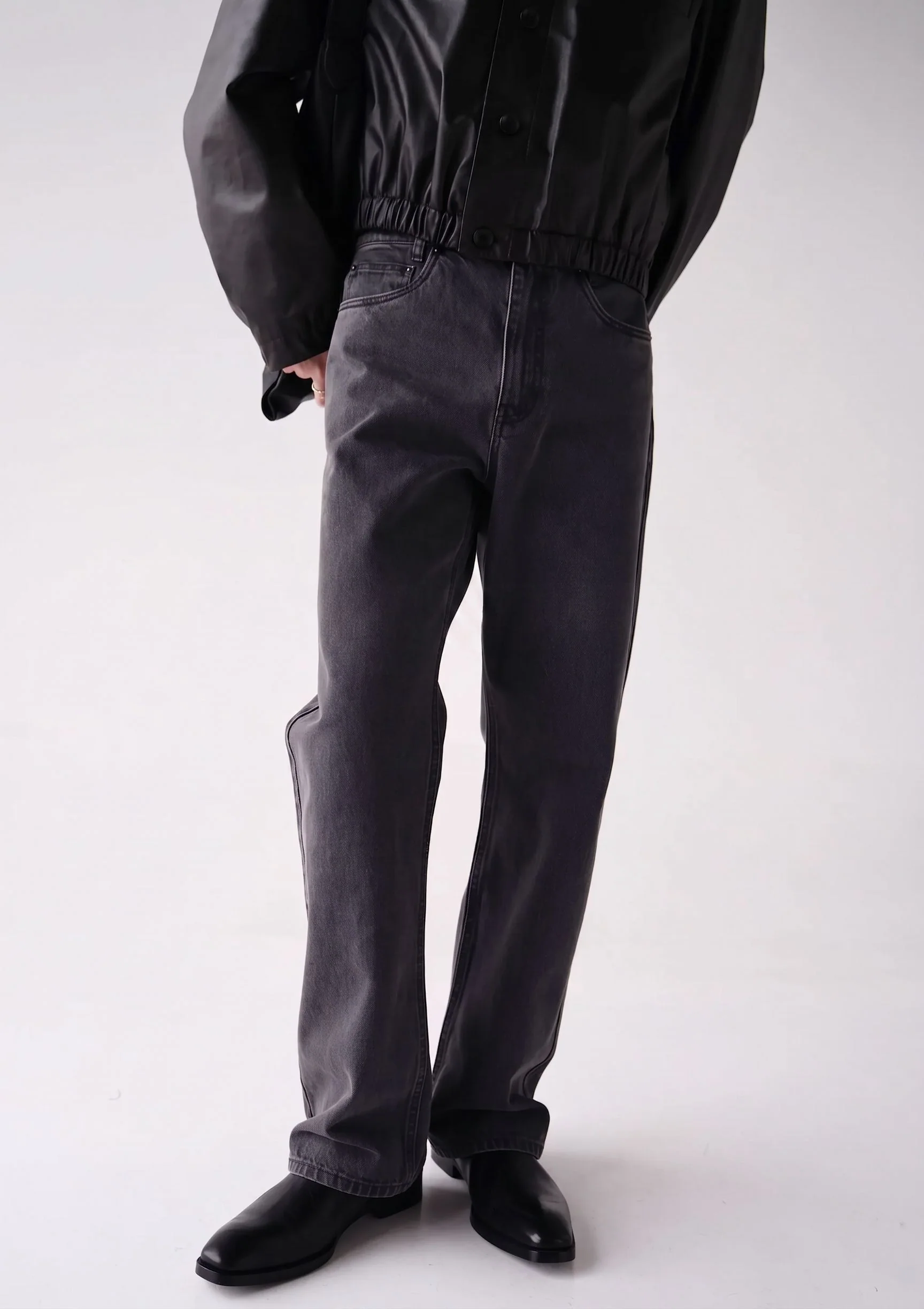 Charcoal Straight Jeans