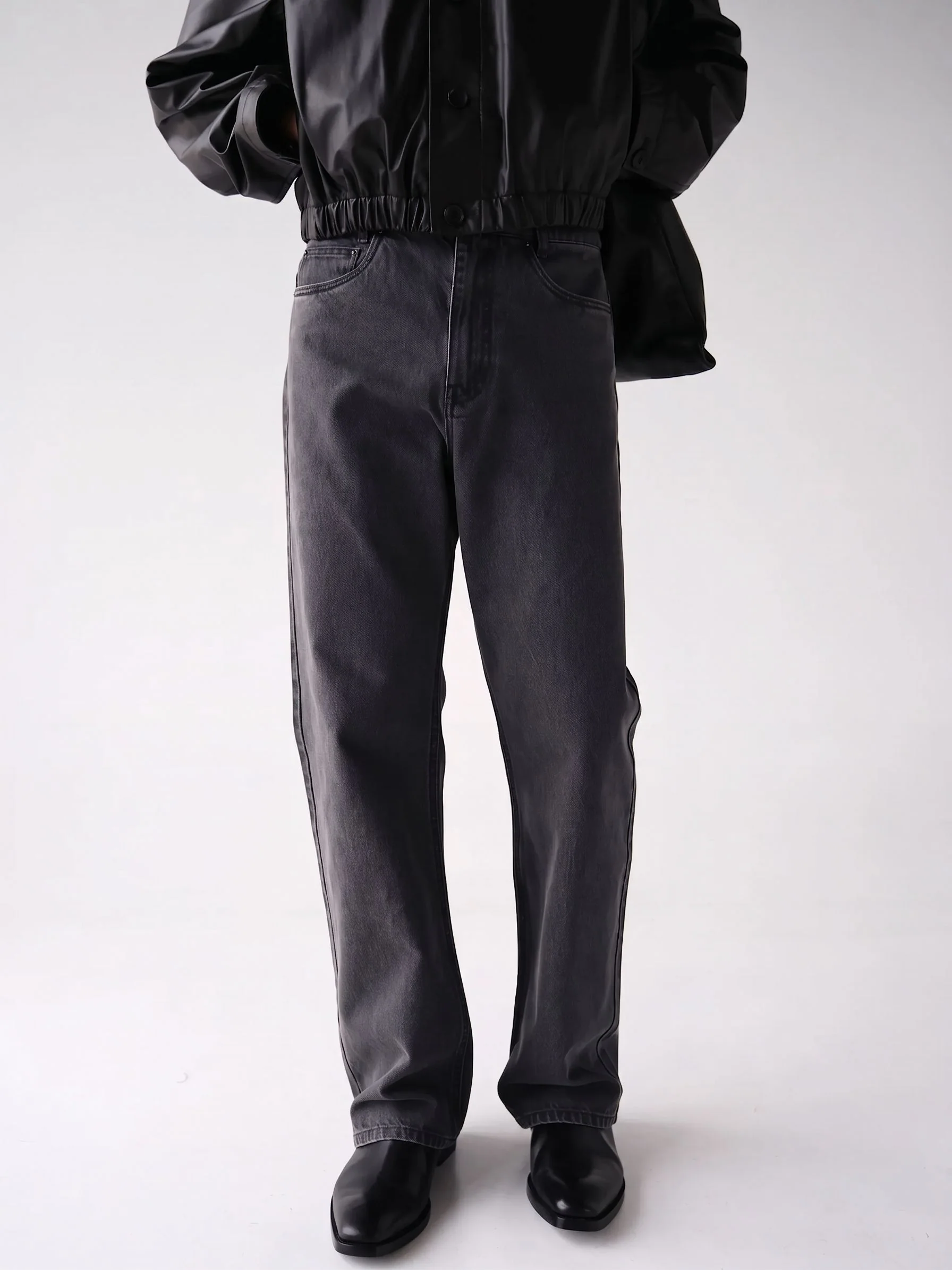Charcoal Straight Jeans - Image 5
