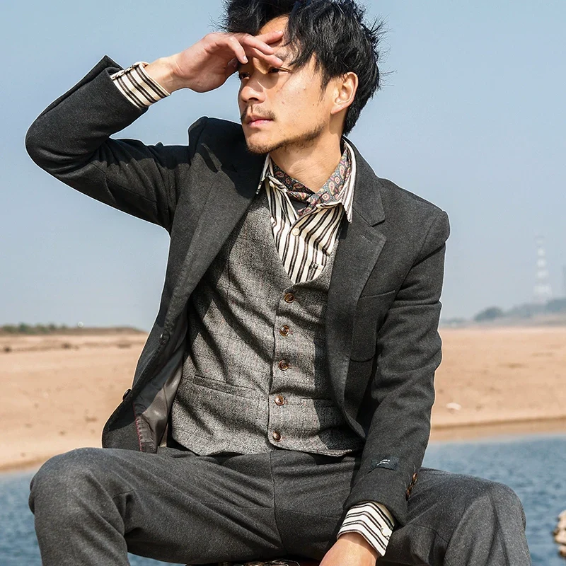 Charcoal Two-Button Blazer