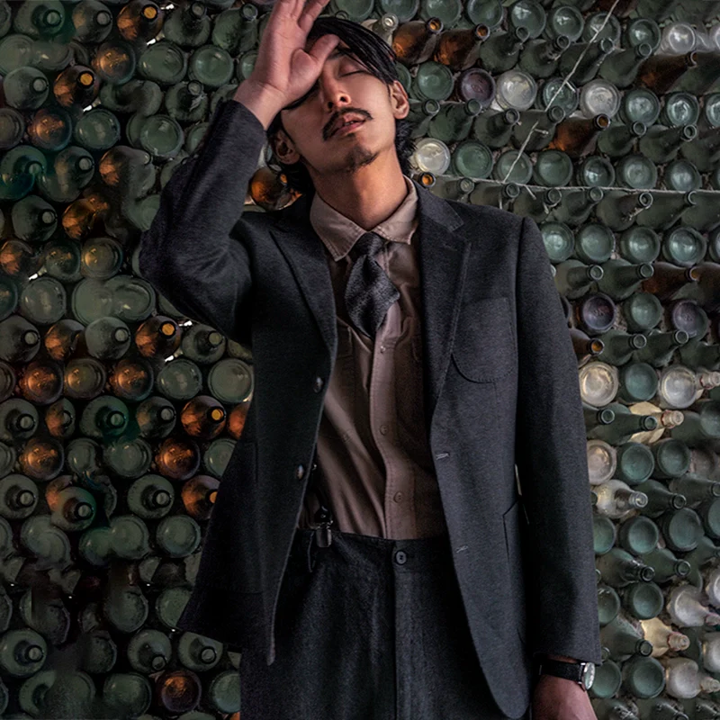 Charcoal Two-Button Blazer - Image 4