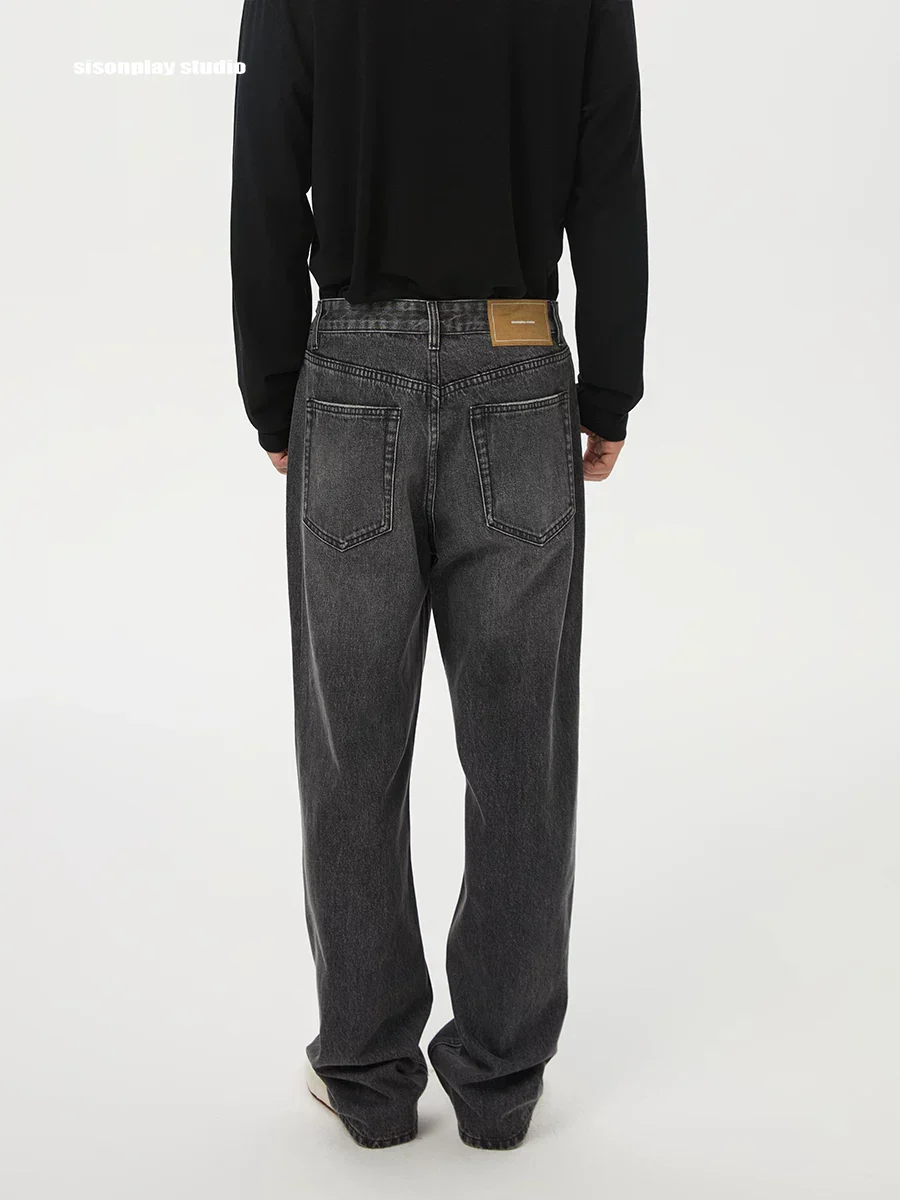 Charcoal Wash Wide-Leg Jeans - Image 2