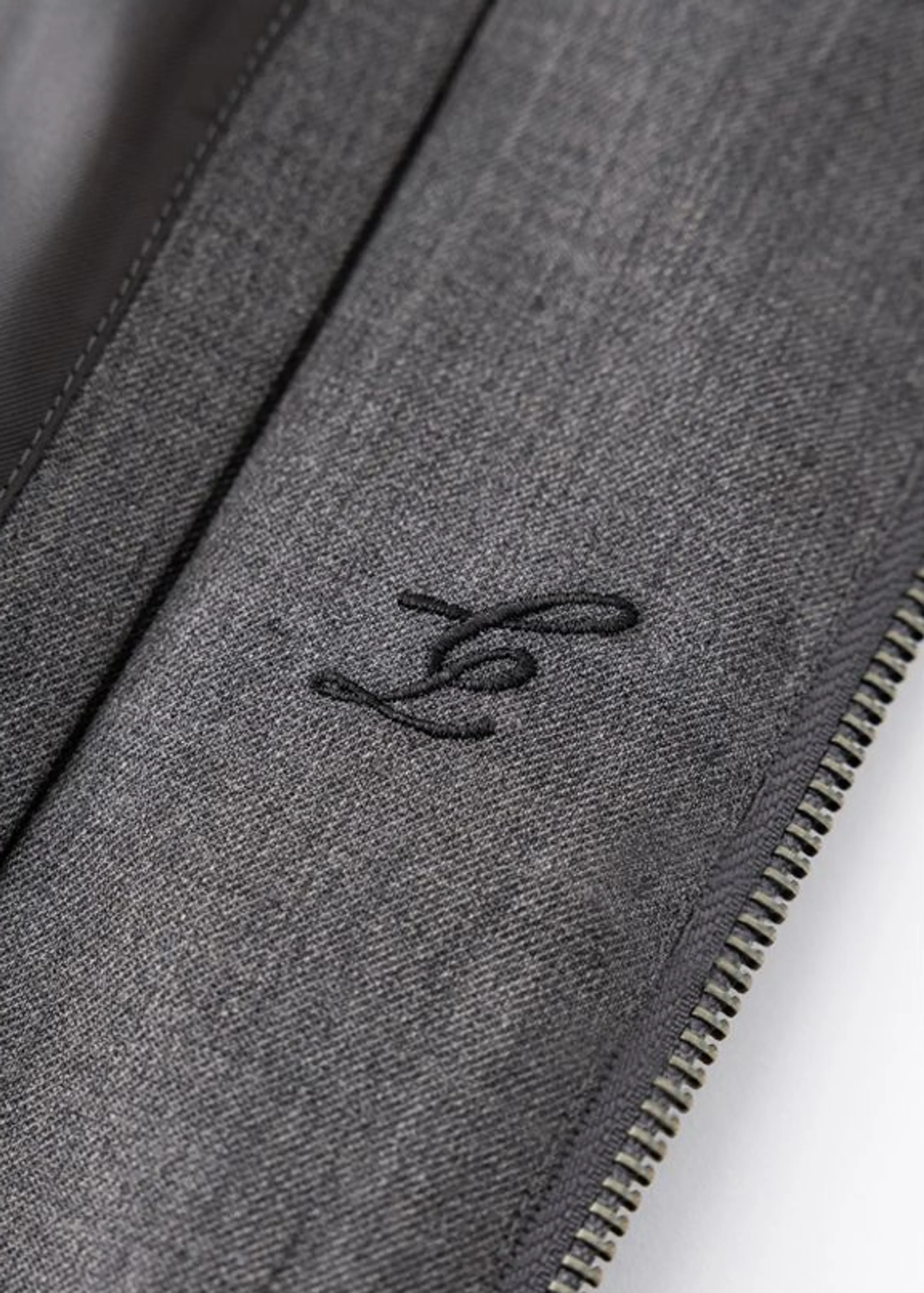 Charcoal Worsted Merino Zip Blouson - Image 6