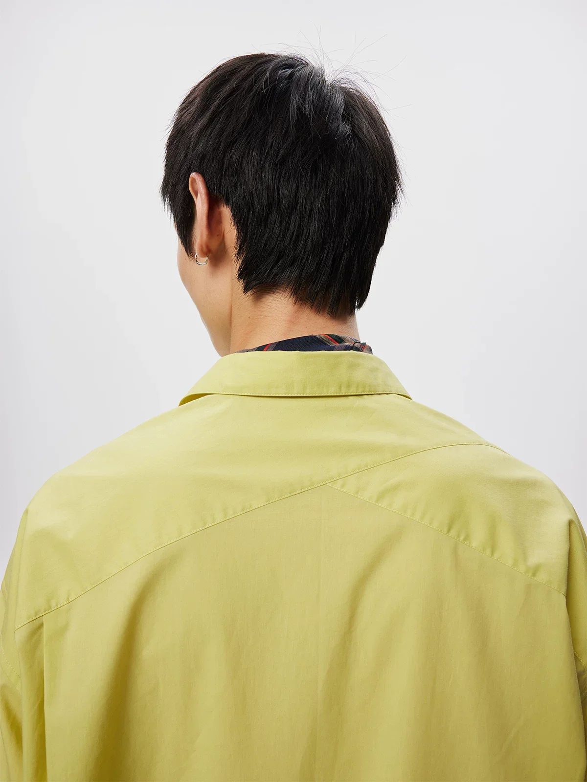 Chartreuse Cross-Yoke Long-Sleeve Shirt - Image 2