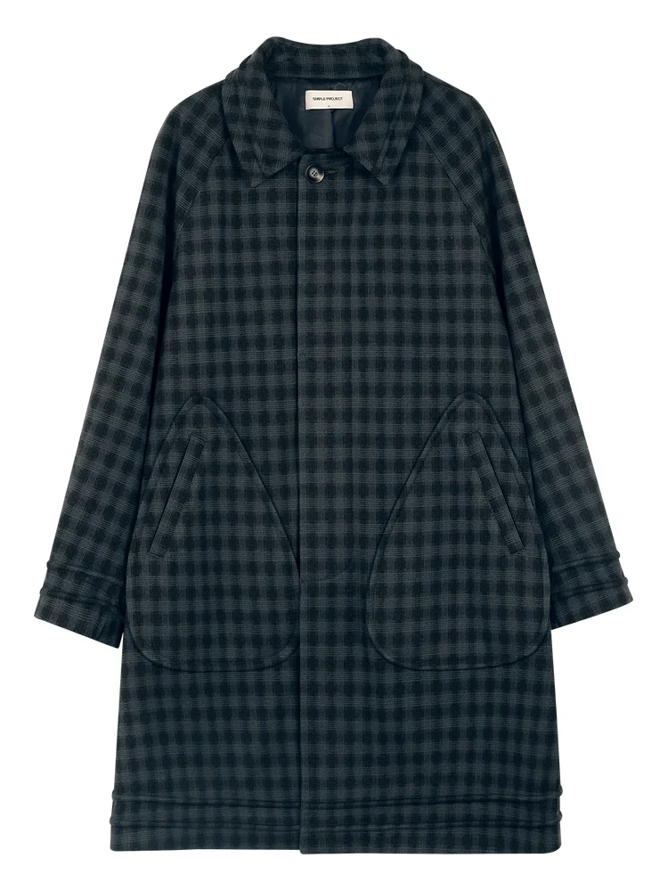 Checked Raglan Coat - Image 5