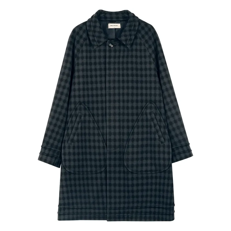 Checked Raglan Coat - Image 6